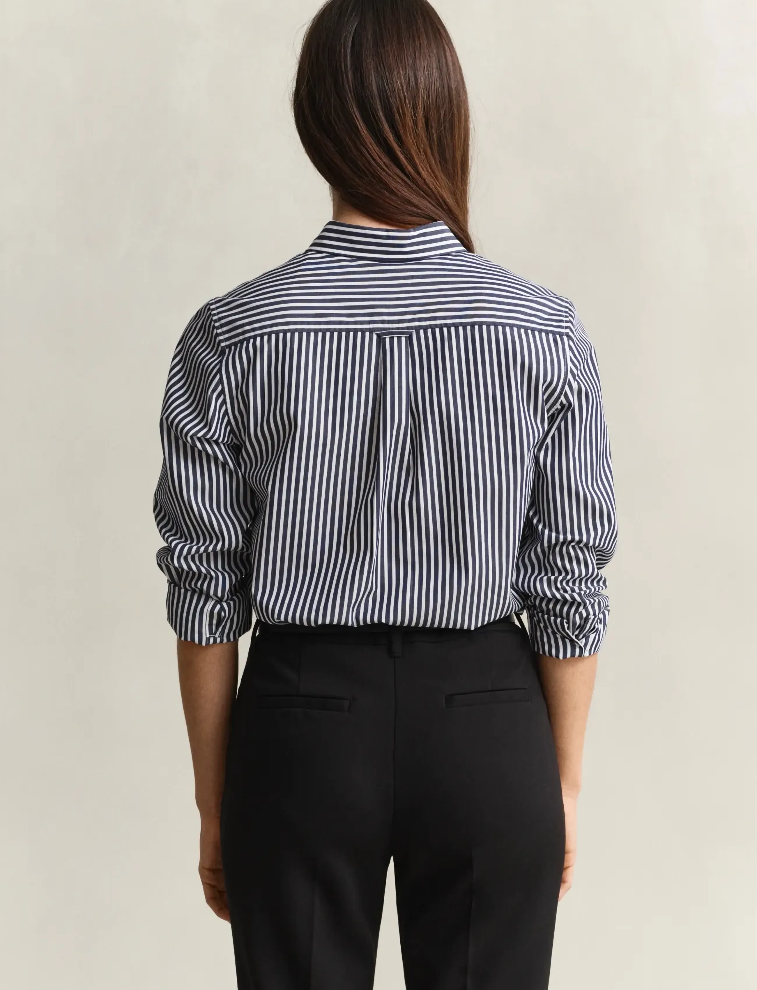 Gant - REG CLASSIC POPLIN STRIPED SHIRT - langärmlige hemden - classic blue - 2