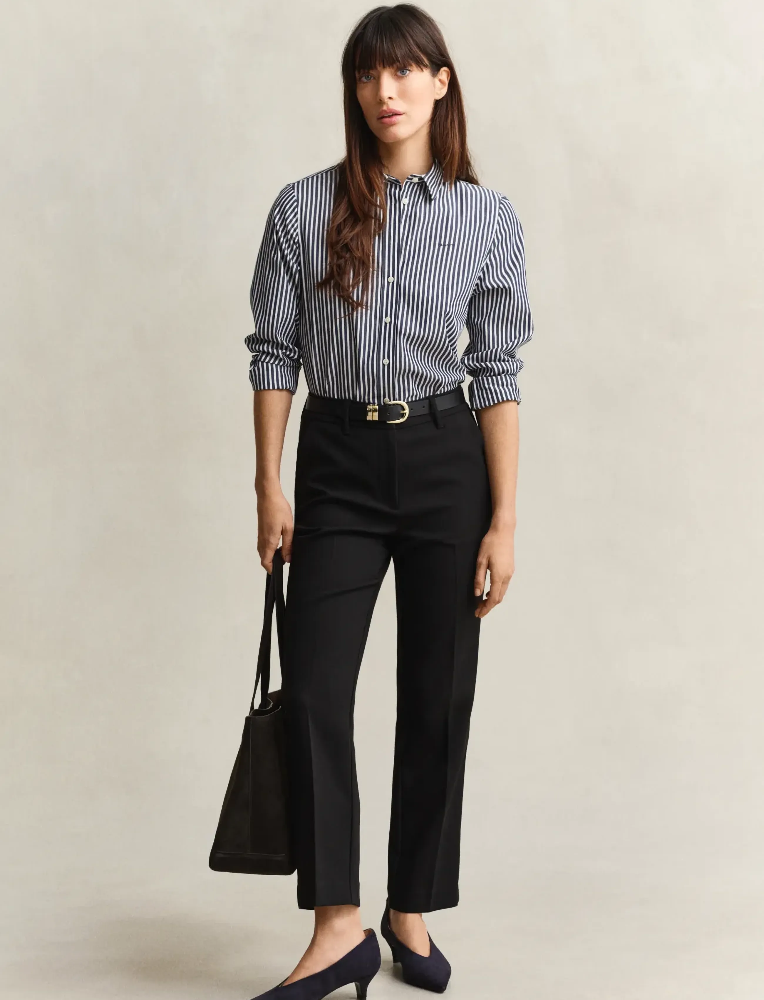 Gant - REG CLASSIC POPLIN STRIPED SHIRT - langärmlige hemden - classic blue - 4