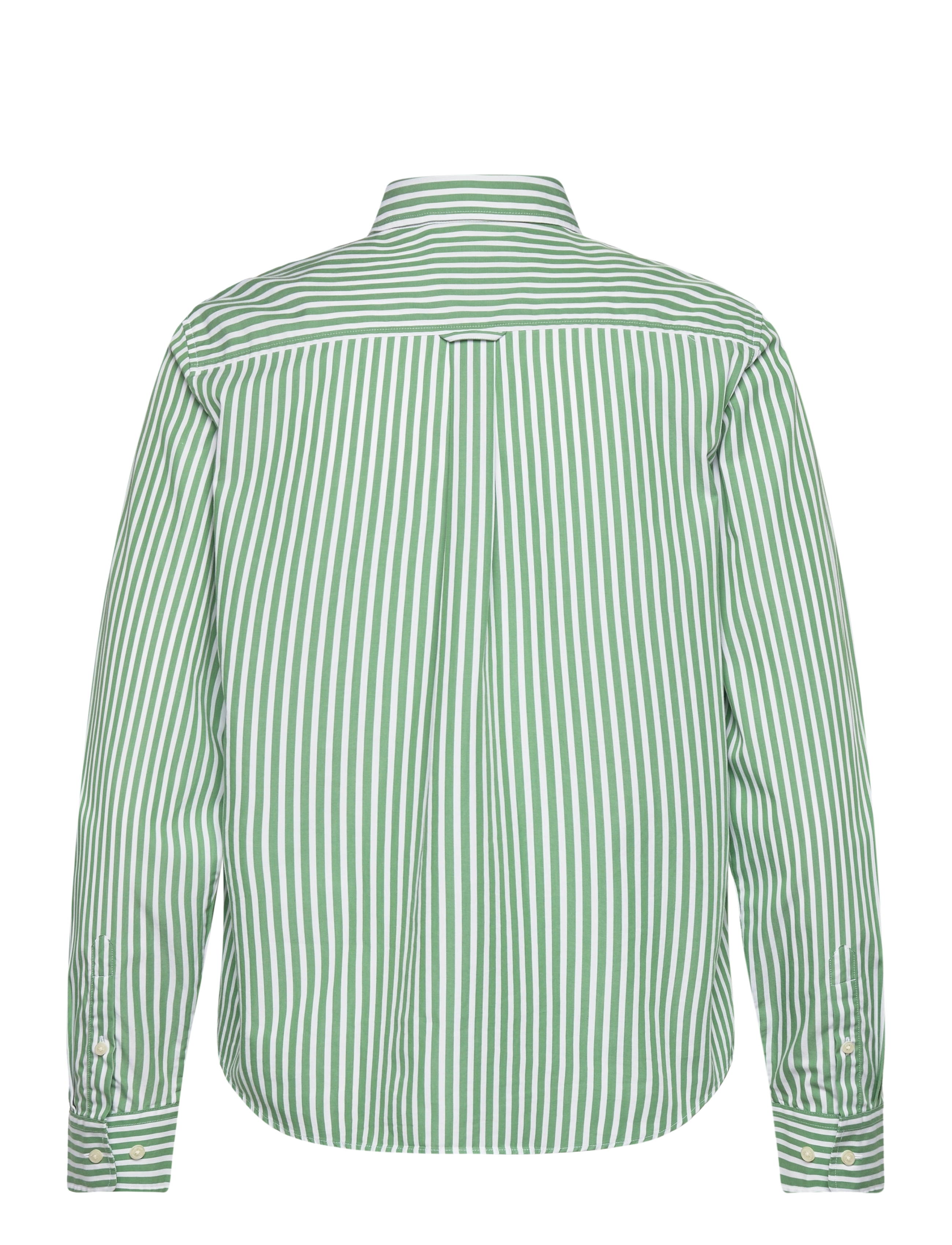 Gant - REG CLASSIC POPLIN STRIPED SHIRT - long-sleeved shirts - dusty green - 1
