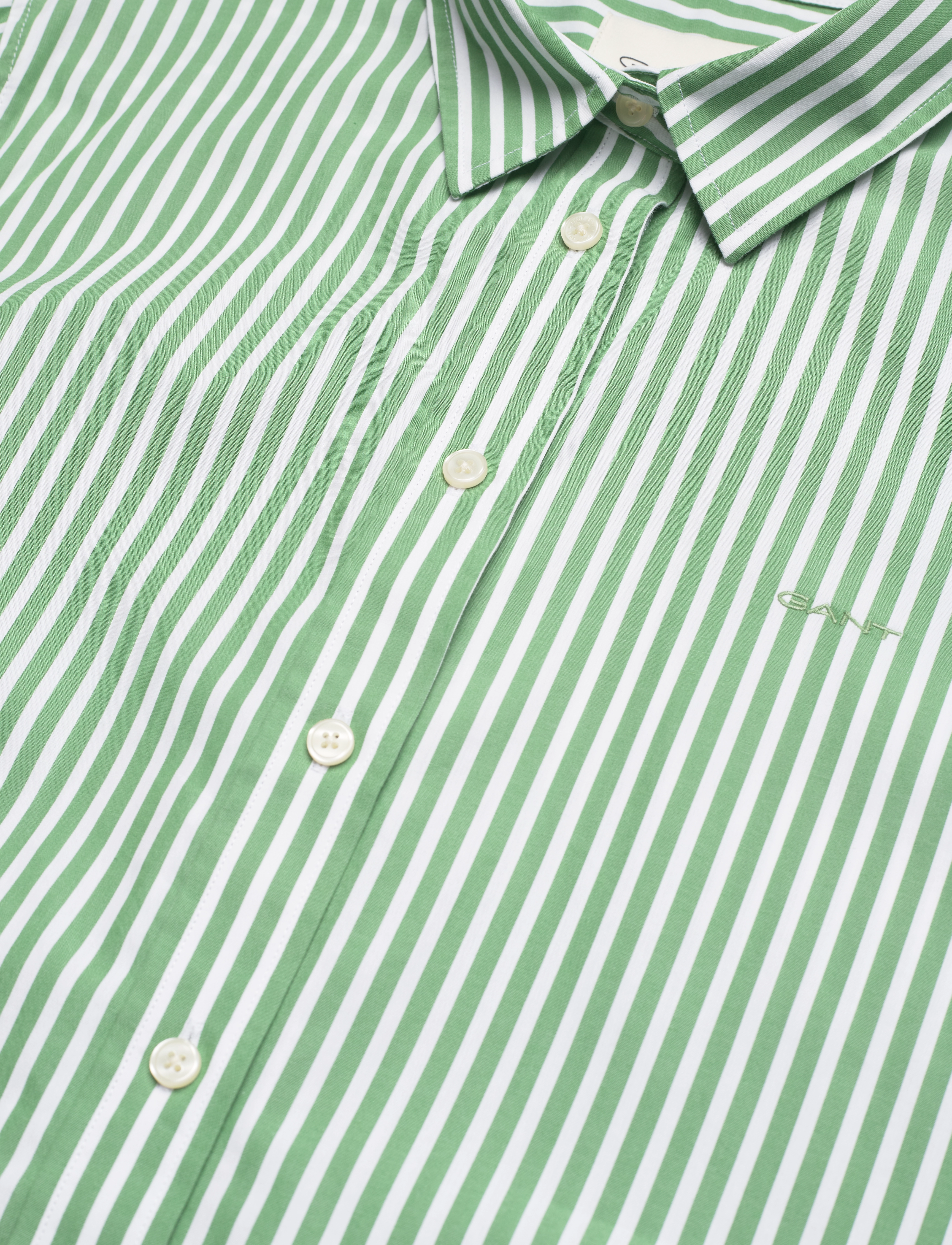 Gant - REG CLASSIC POPLIN STRIPED SHIRT - long-sleeved shirts - dusty green - 2