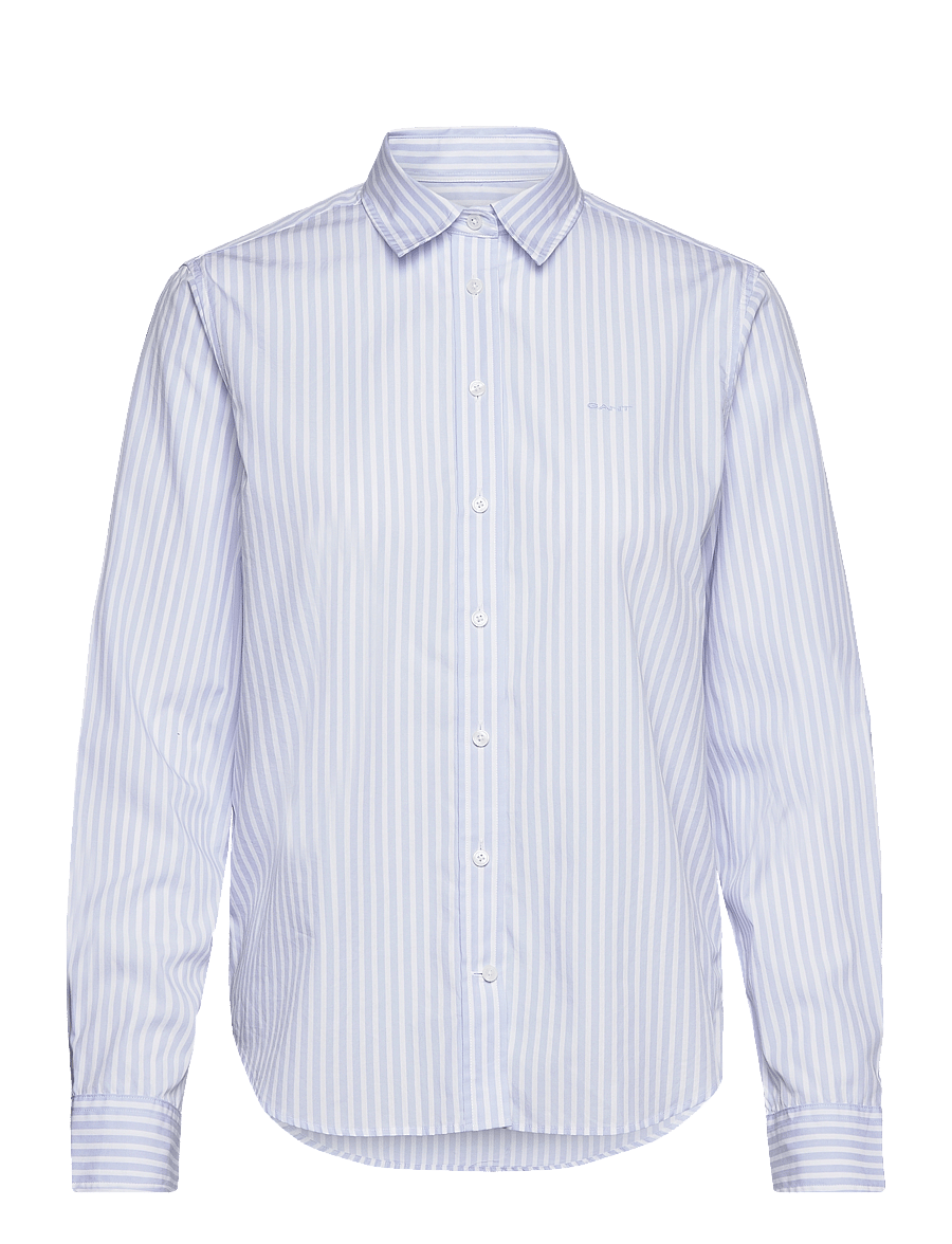 Gant - REG CLASSIC POPLIN STRIPED SHIRT - langärmlige hemden - light blue - 1