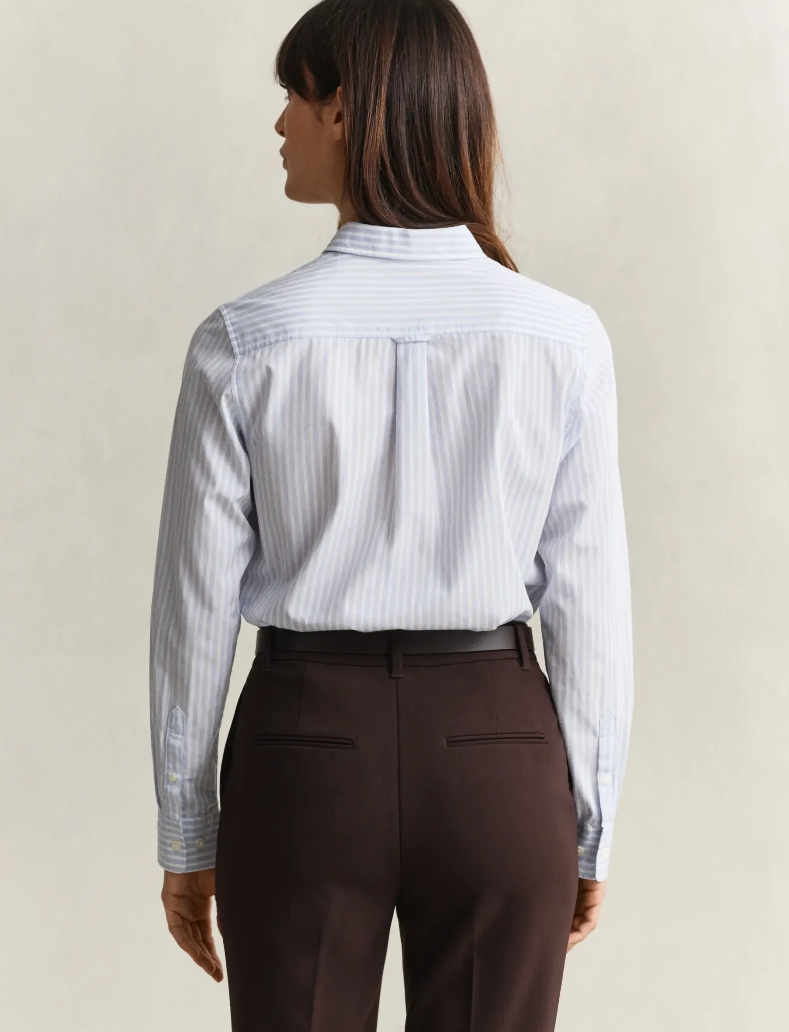 Gant - REG CLASSIC POPLIN STRIPED SHIRT - pikkade varrukatega särgid - light blue - 3