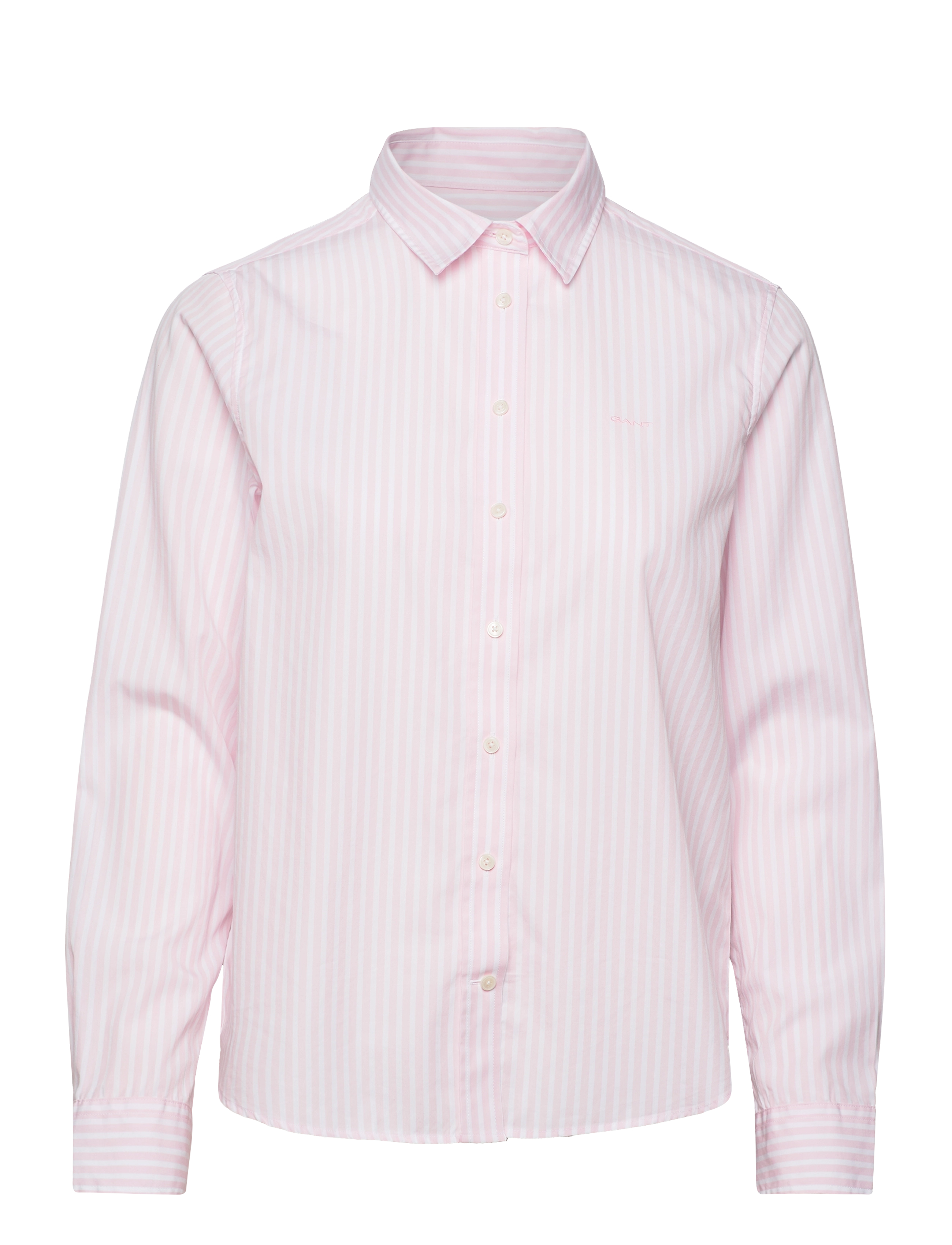 Gant REG CLASSIC POPLIN STRIPED SHIRT - Skjortor - LIGHT PINK / pink/rose