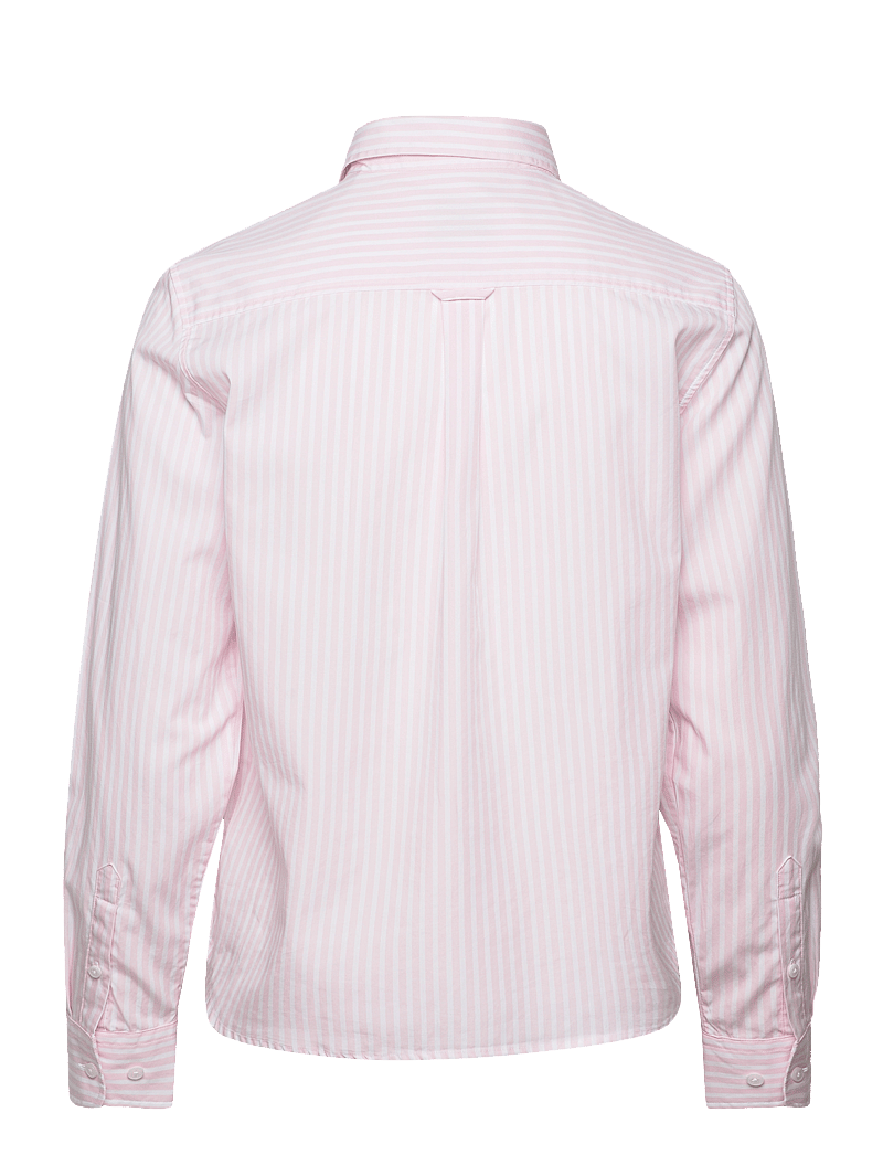 GANT - REG CLASSIC POPLIN STRIPED SHIRT - långärmade skjortor - light pink - 2