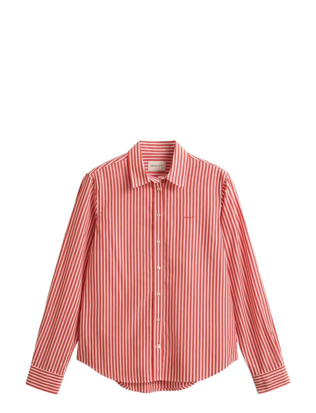 GANT Reg Klassisch Poplin Gestreift Shirt Rot - 46 - Damen
