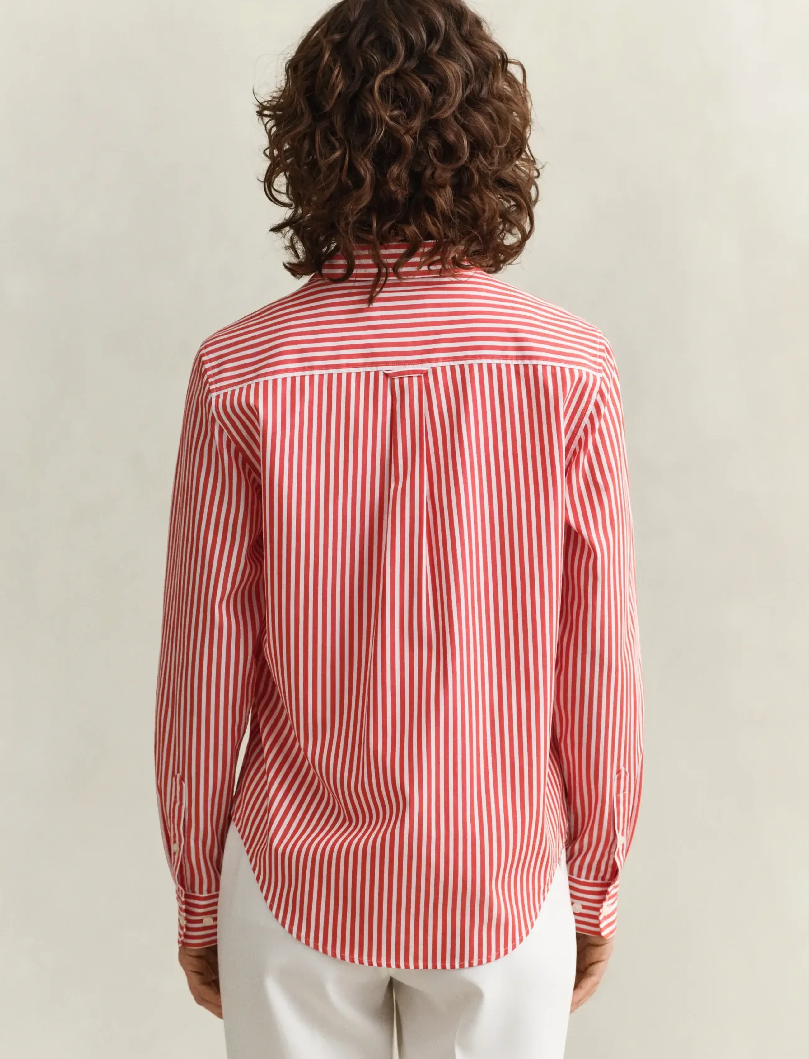 Gant - REG CLASSIC POPLIN STRIPED SHIRT - pitkähihaiset kauluspaidat - perfect red - 2