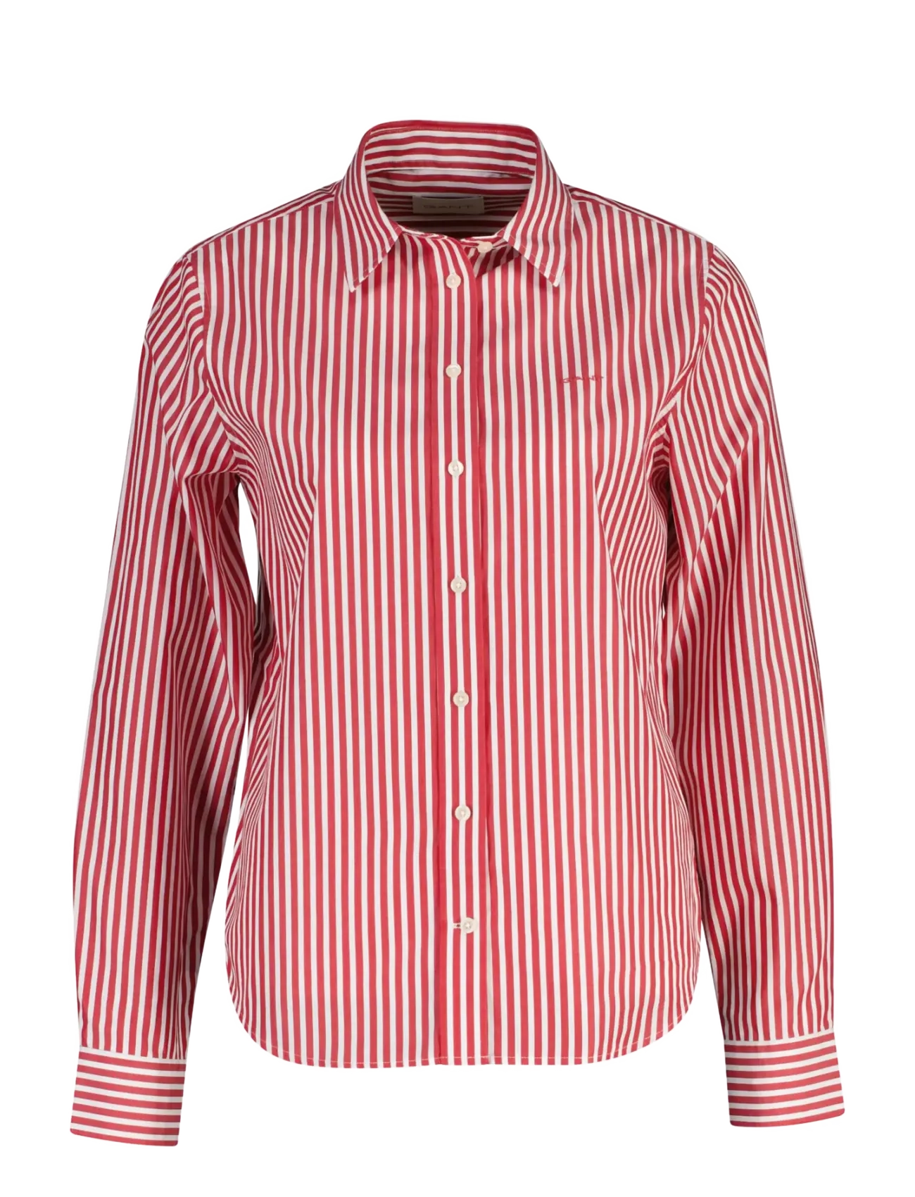 Gant - REG CLASSIC POPLIN STRIPED SHIRT - long-sleeved shirts - ruby red - 1