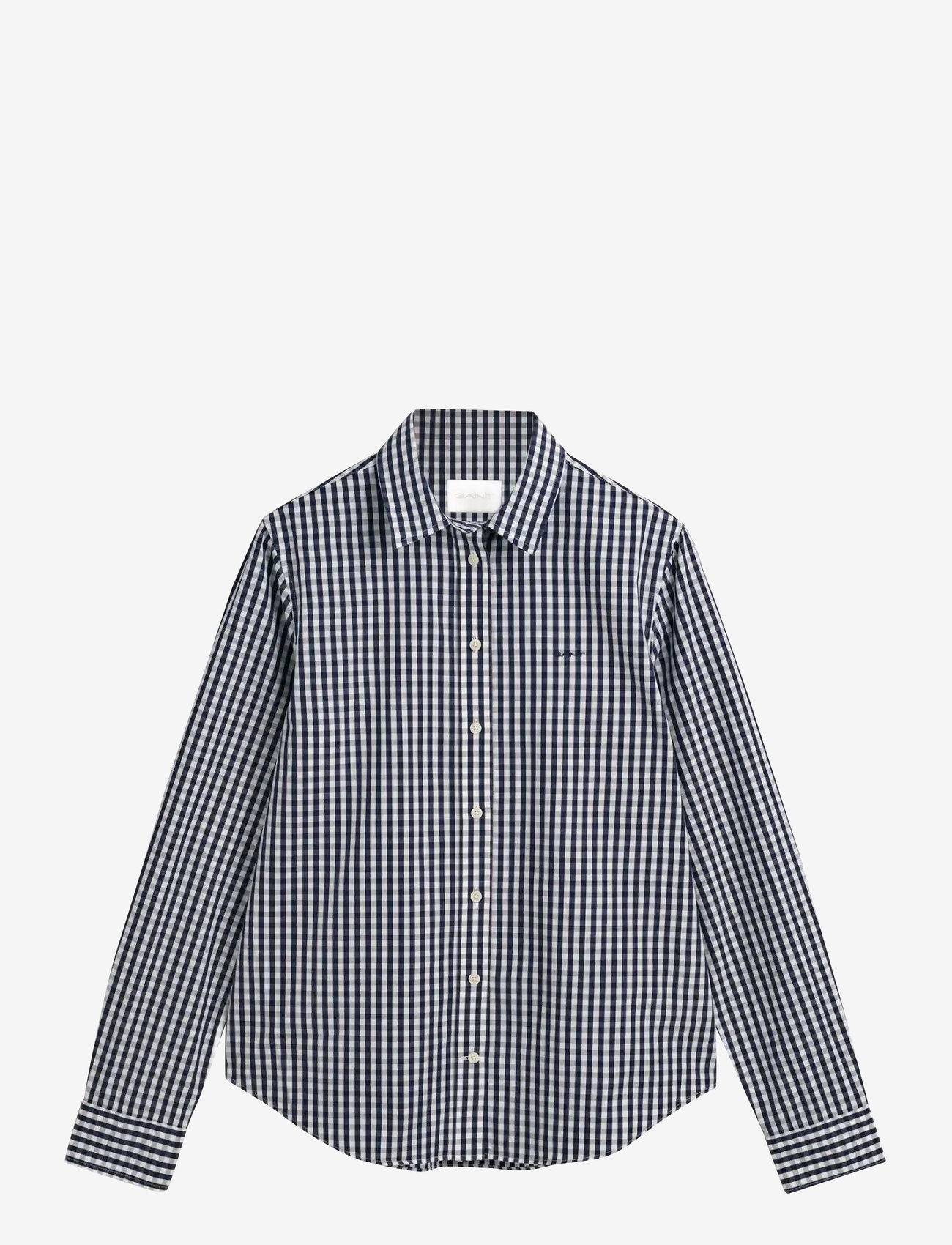 GANT - REG POPLIN GINGHAM SHIRT - long-sleeved shirts - classic blue - 1