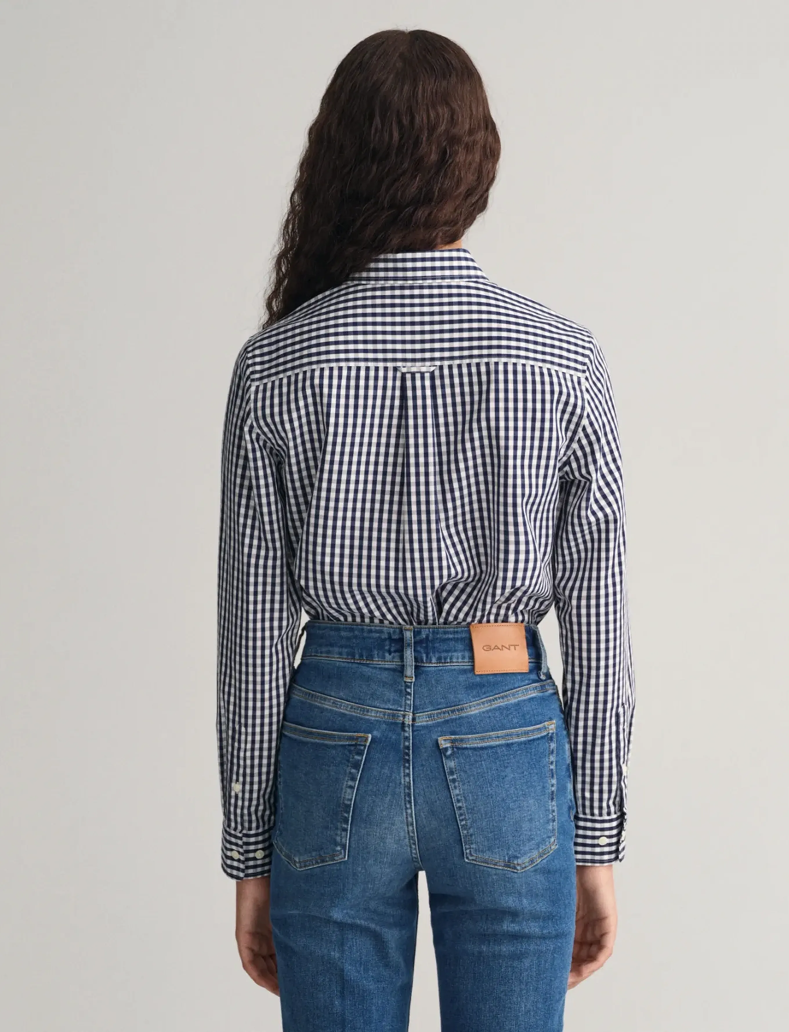 Gant - REG POPLIN GINGHAM SHIRT - langärmlige hemden - classic blue - 2