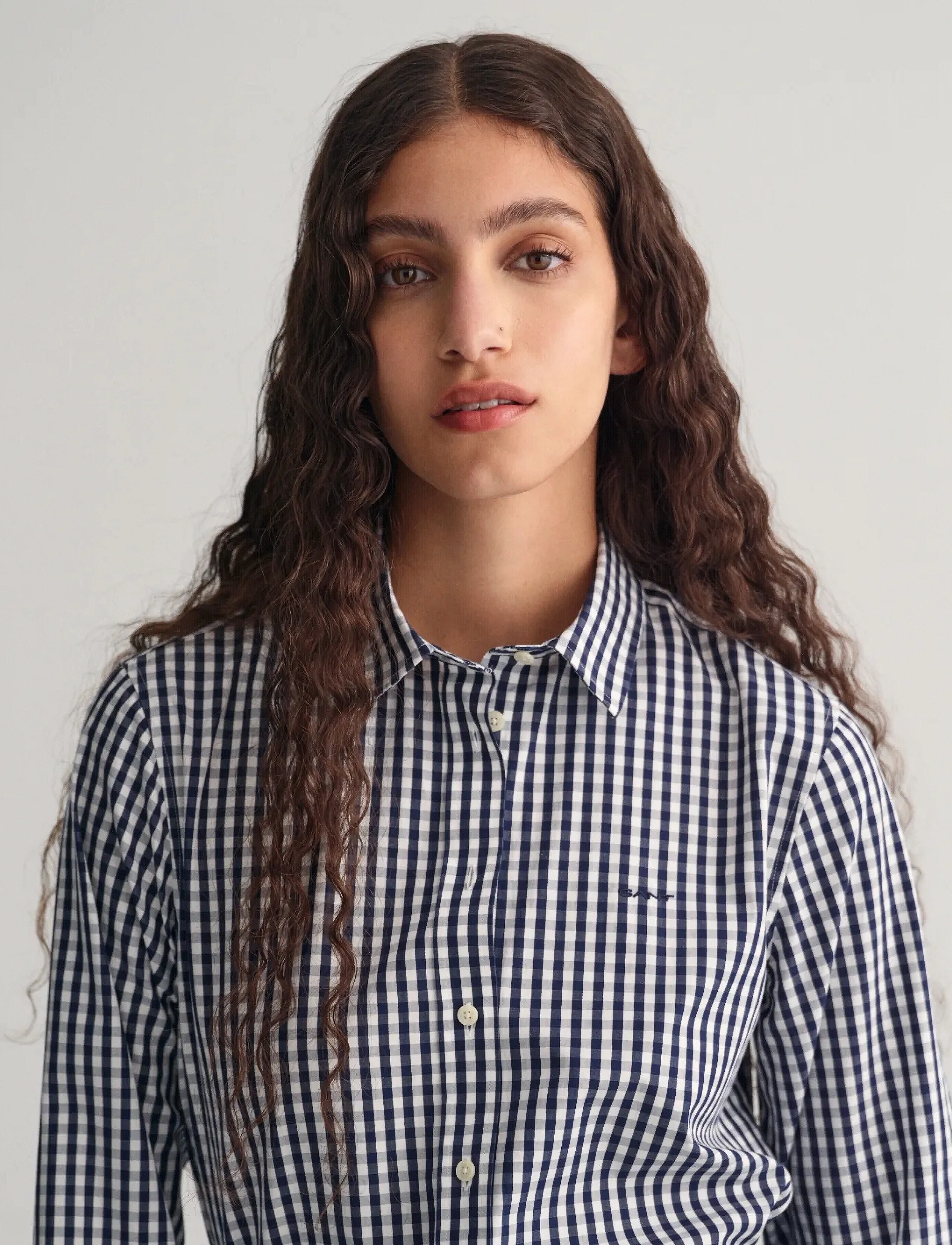 Gant - REG POPLIN GINGHAM SHIRT - langärmlige hemden - classic blue - 3