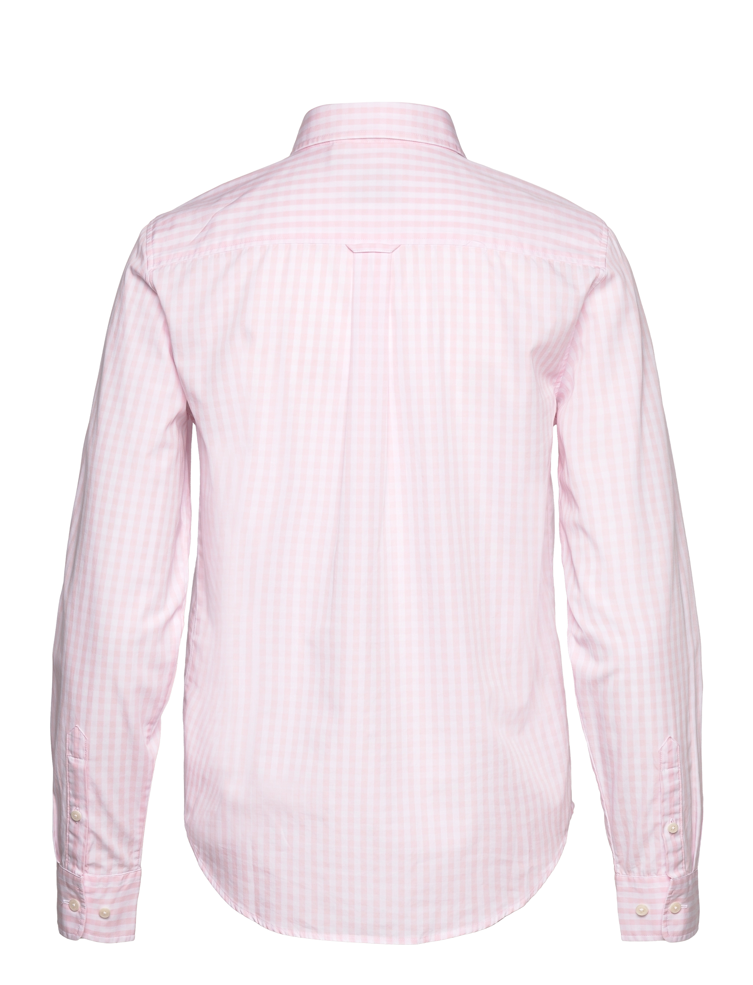 Gant - REG POPLIN GINGHAM SHIRT - långärmade skjortor - light pink - 1