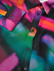 GANT - REL FLORAL PRINT COT/SILK SHIRT - overhemden met lange mouwen - ebony black - 2