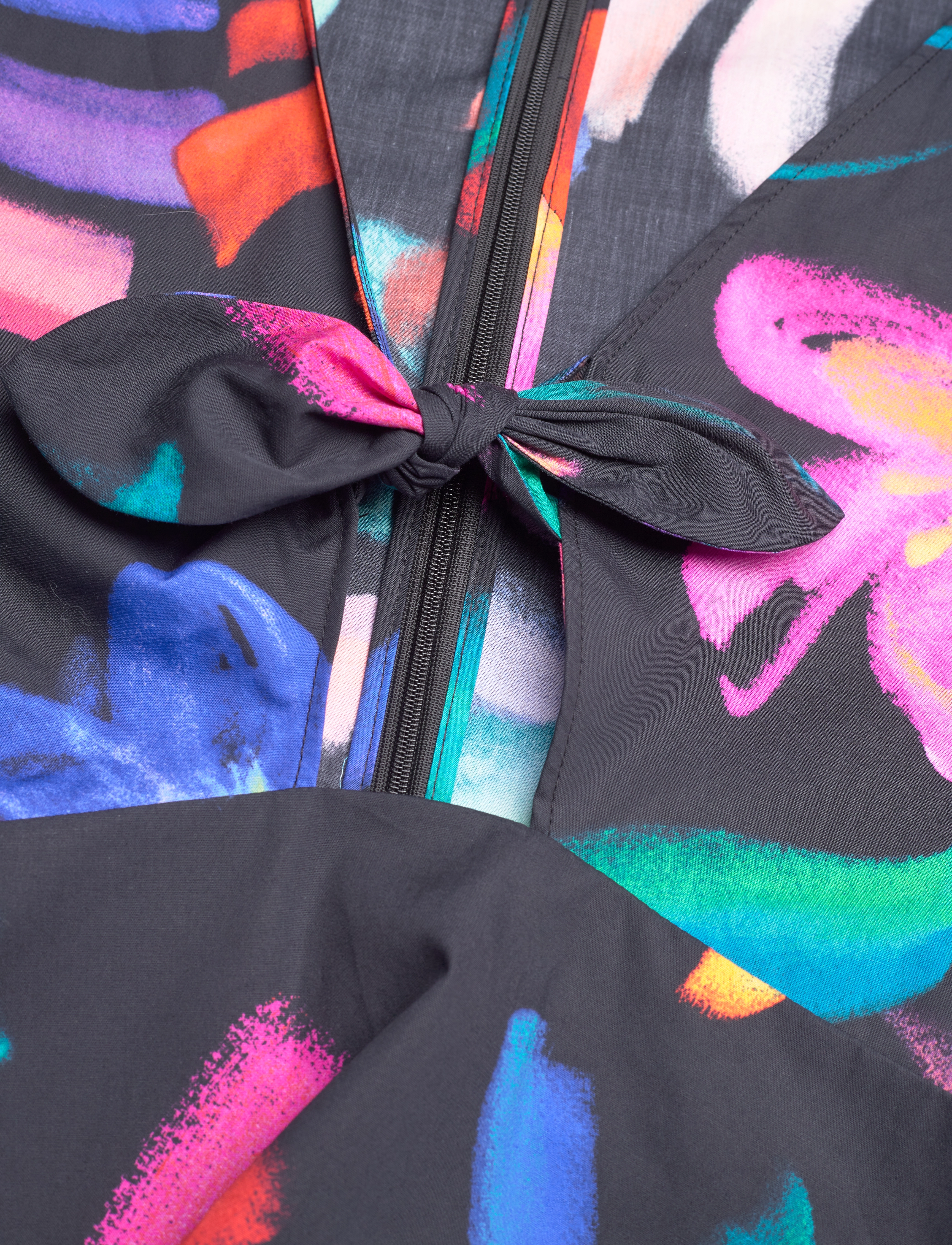 Gant - FLORAL PRINT VOLUME SLEEVE BLOUSE - kortærmede bluser - ebony black - 2