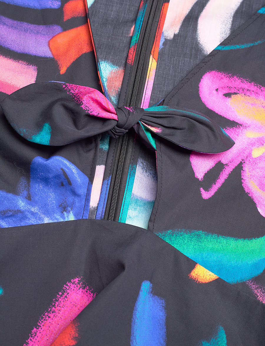 Gant - FLORAL PRINT VOLUME SLEEVE BLOUSE - kortærmede bluser - ebony black - 2