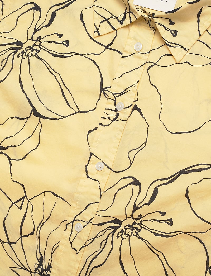 GANT - REG LINE DRAWING COT VOILE SHIRT - koszule z długimi rękawami - dusty light yellow - 2