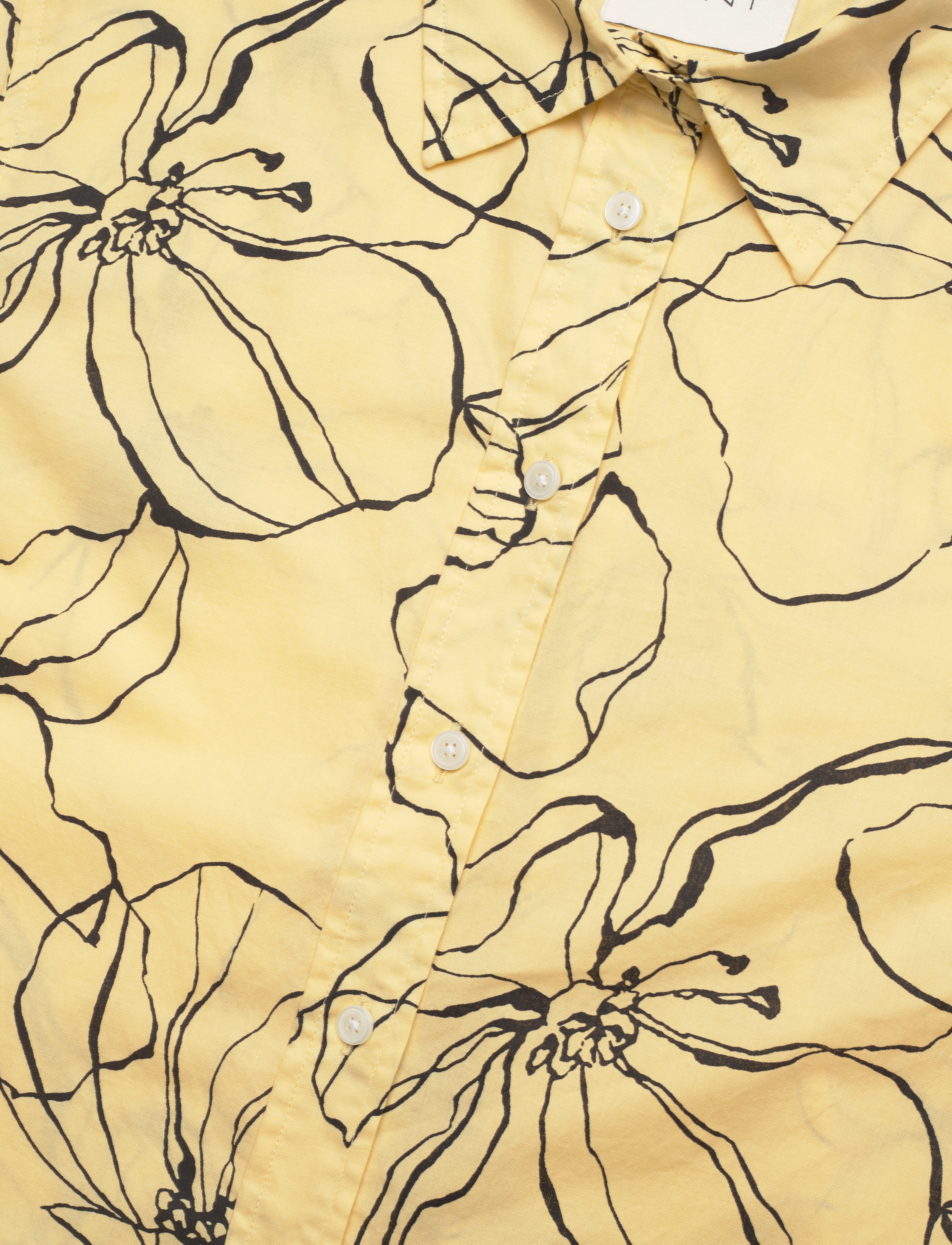 Gant - REG LINE DRAWING COT VOILE SHIRT - langærmede skjorter - dusty light yellow - 2
