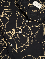 GANT - REG LINE DRAWING COT VOILE SHIRT - langærmede skjorter - ebony black - 2