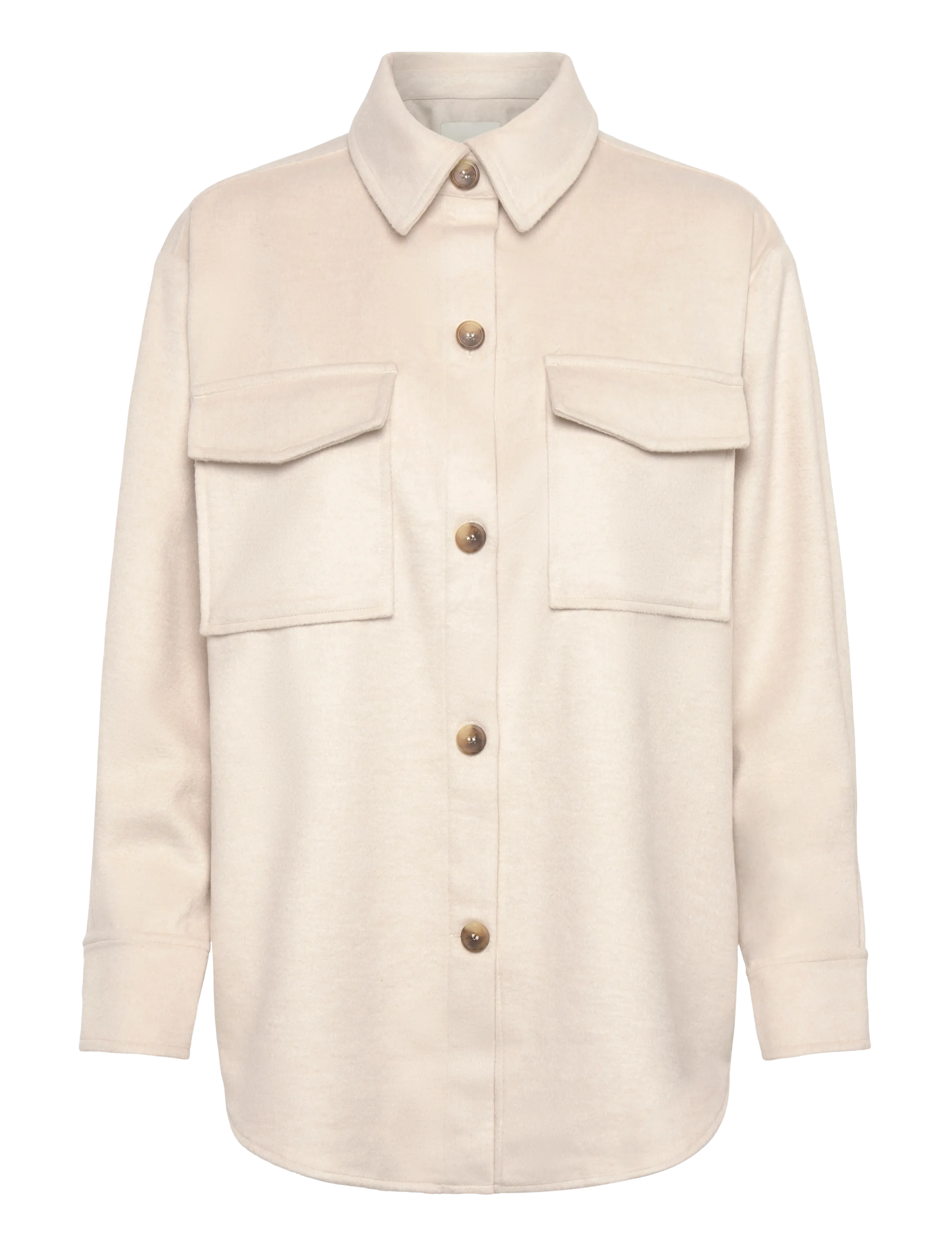 GANT Rel Over Shirt Cream - 42 - Damen
