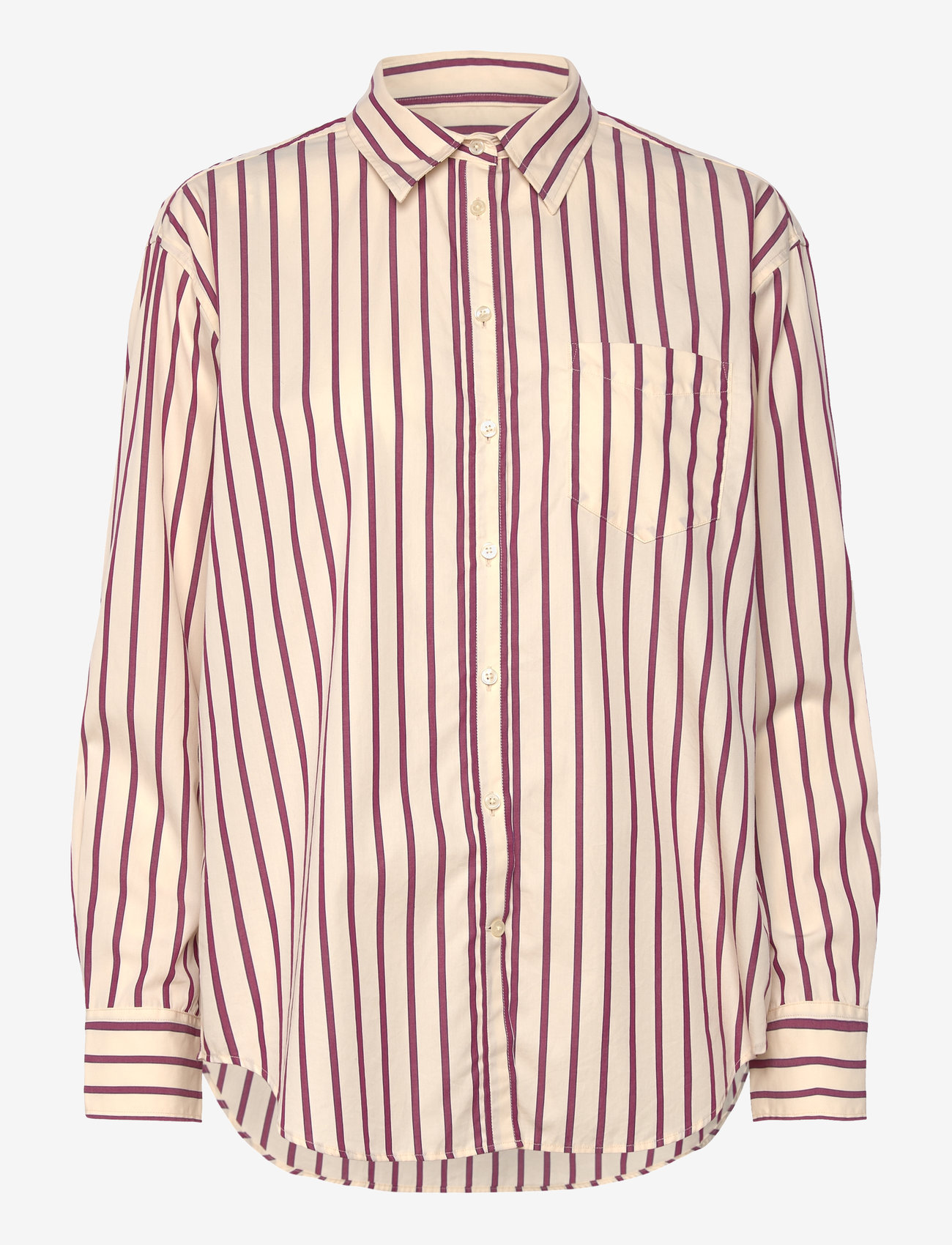 Gant - REL CLASSIC POPLIN STRIPED SHIRT - langærmede skjorter - beautyberry purple - 0