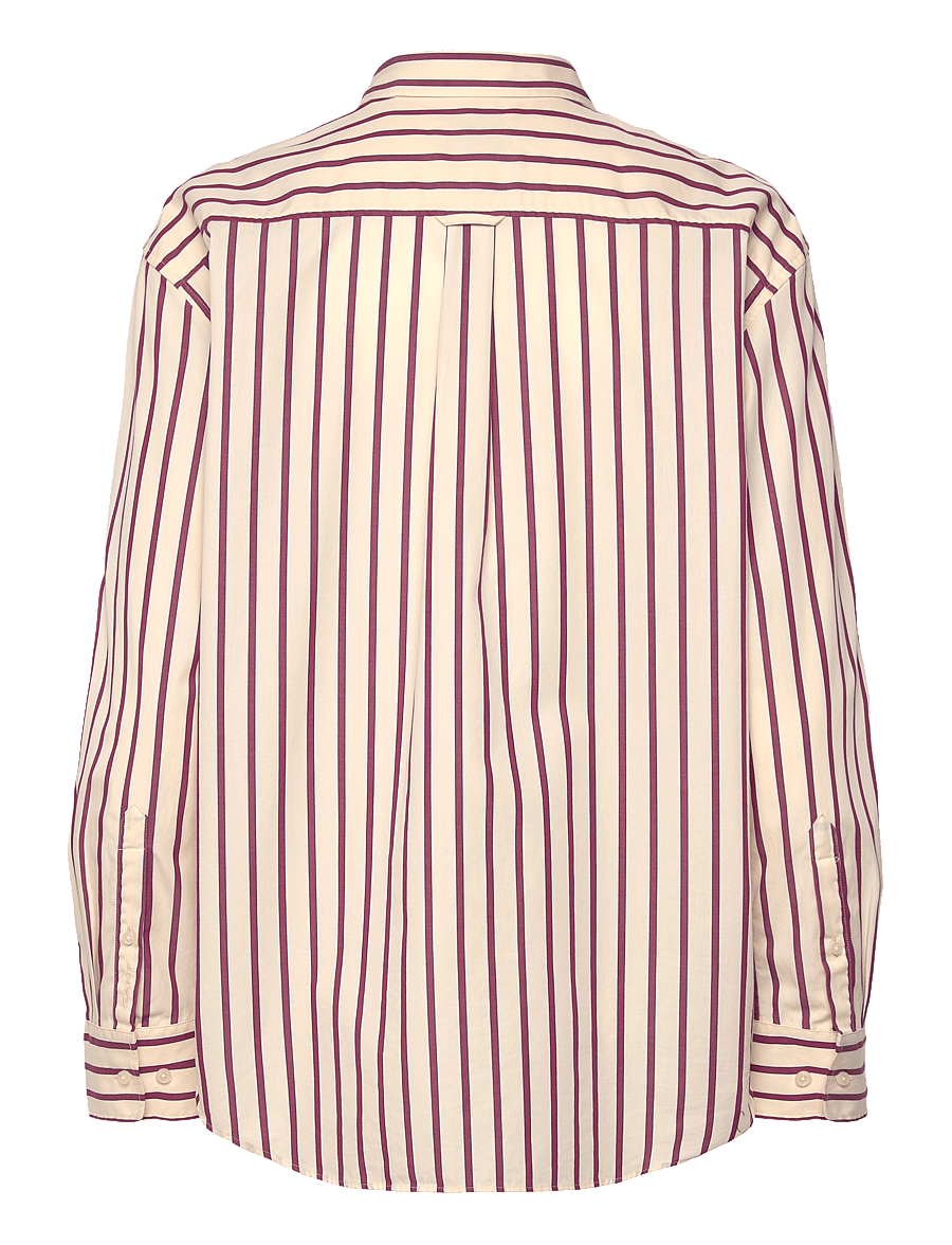 Gant - REL CLASSIC POPLIN STRIPED SHIRT - långärmade skjortor - beautyberry purple - 1