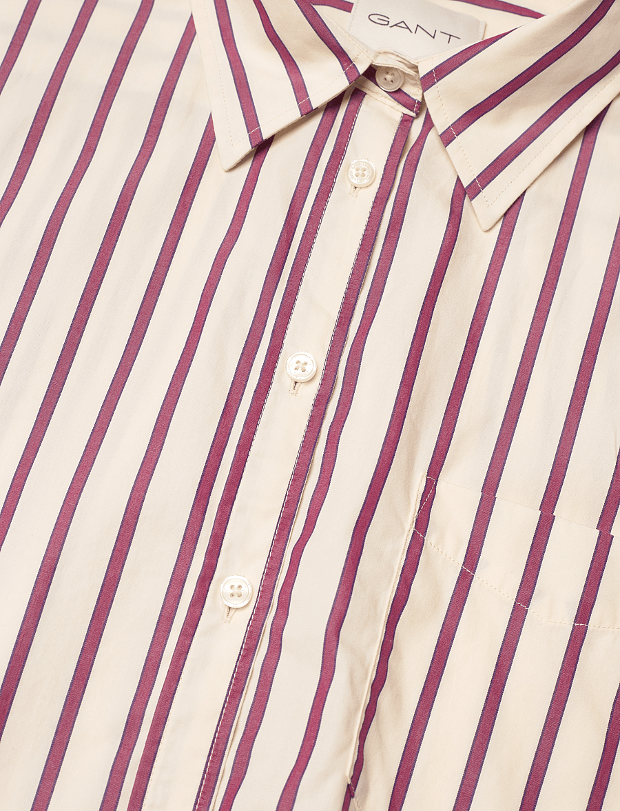 Gant - REL CLASSIC POPLIN STRIPED SHIRT - långärmade skjortor - beautyberry purple - 2