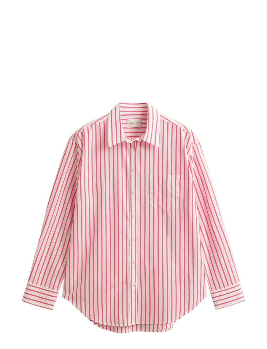 Gant - REL CLASSIC POPLIN STRIPED SHIRT - langærmede skjorter - bright fuschia - 1