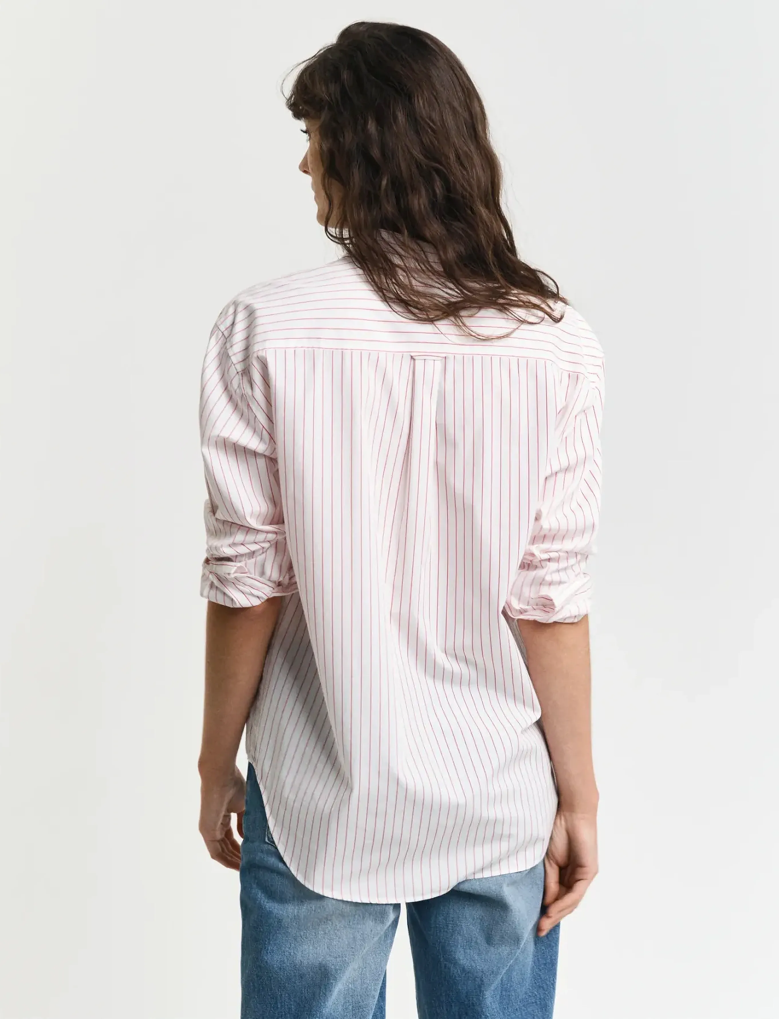 Gant - REL CLASSIC POPLIN STRIPED SHIRT - langærmede skjorter - bright red - 3