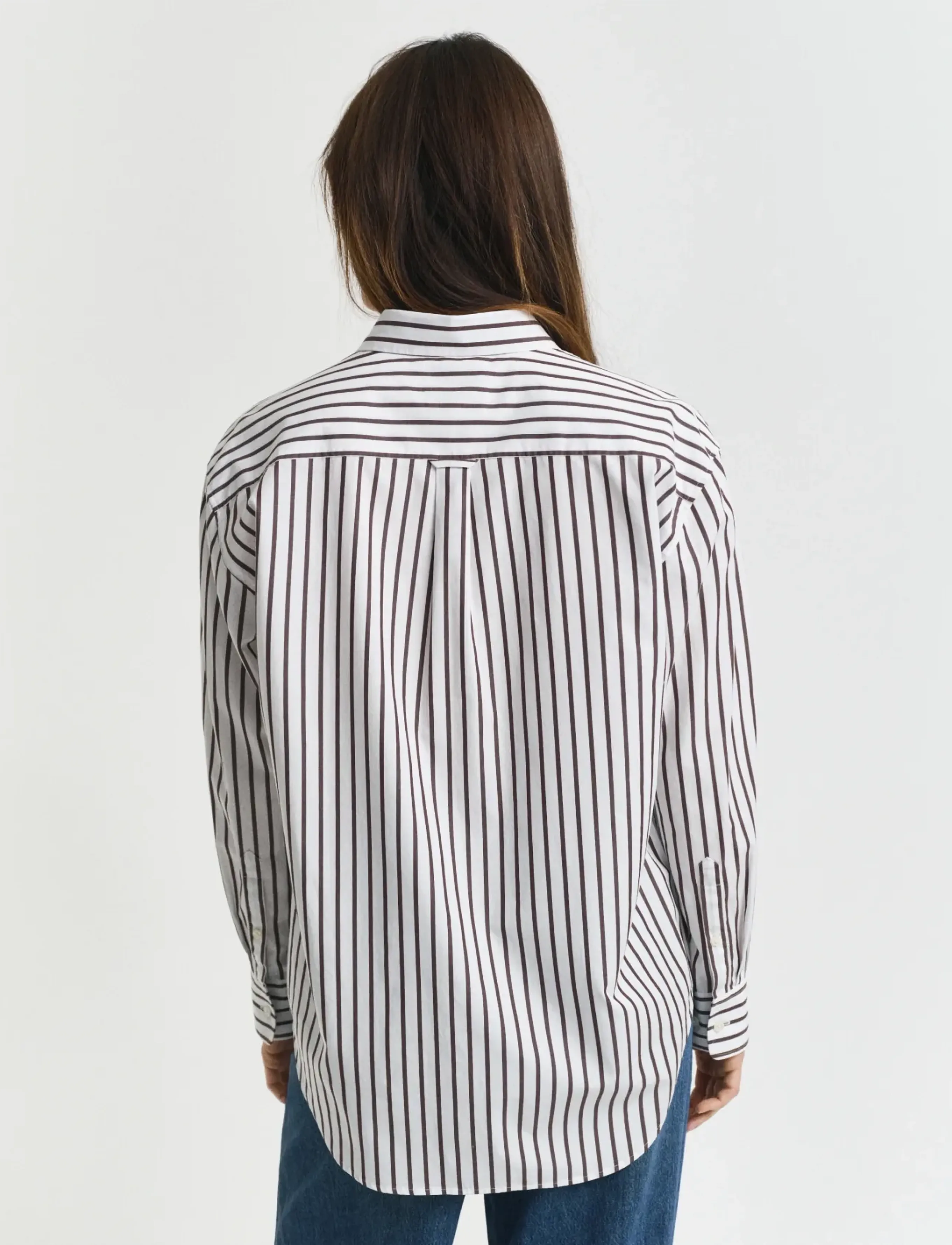 Gant - REL CLASSIC POPLIN STRIPED SHIRT - overhemden met lange mouwen - deep brown - 2