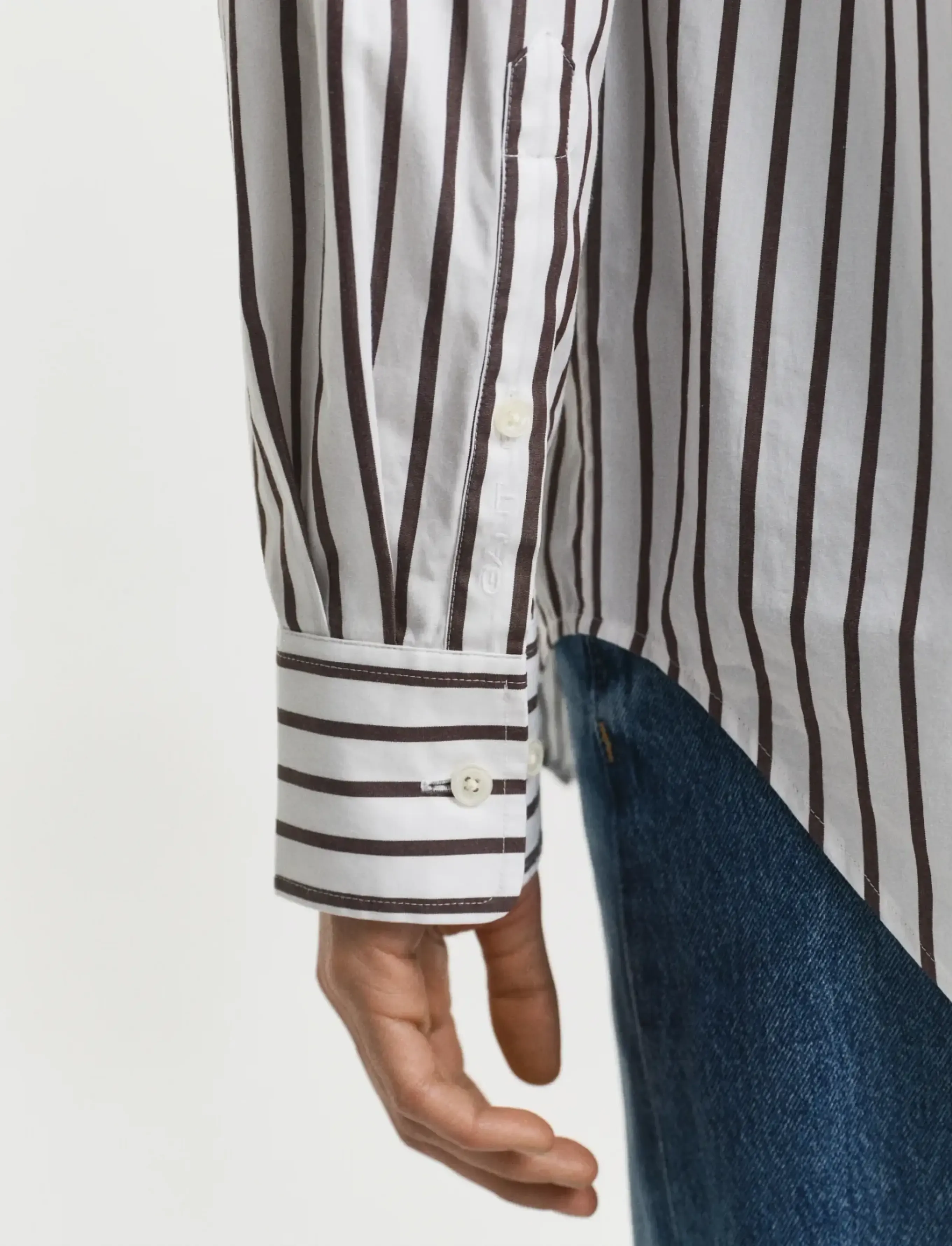 Gant - REL CLASSIC POPLIN STRIPED SHIRT - overhemden met lange mouwen - deep brown - 3