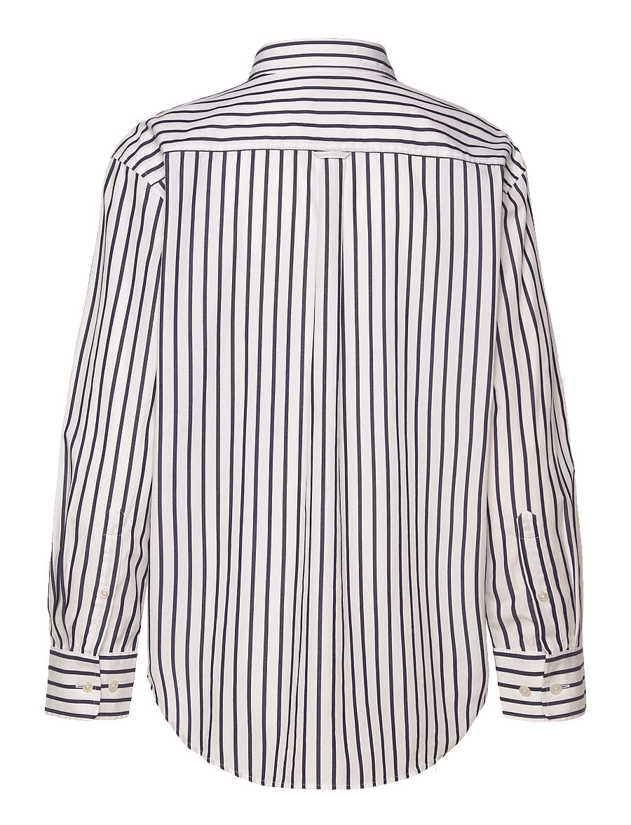 Gant - REL CLASSIC POPLIN STRIPED SHIRT - langærmede skjorter - evening blue - 2