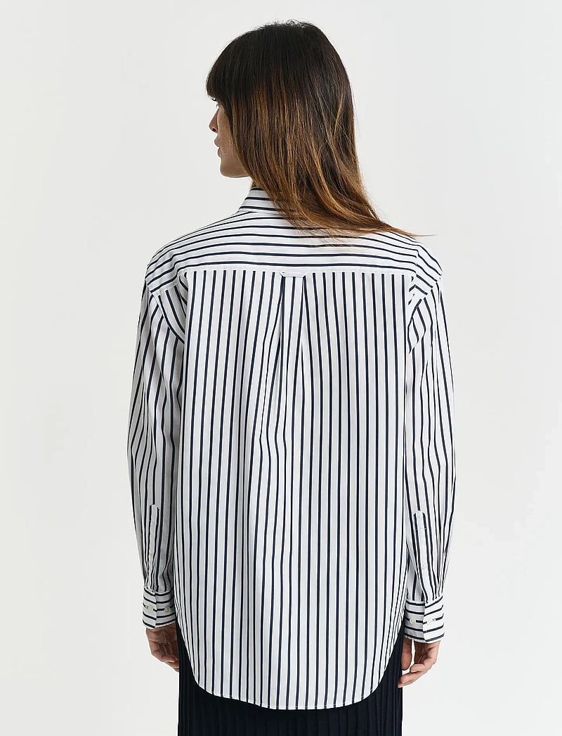 GANT - REL CLASSIC POPLIN STRIPED SHIRT - langärmlige hemden - evening blue - 3