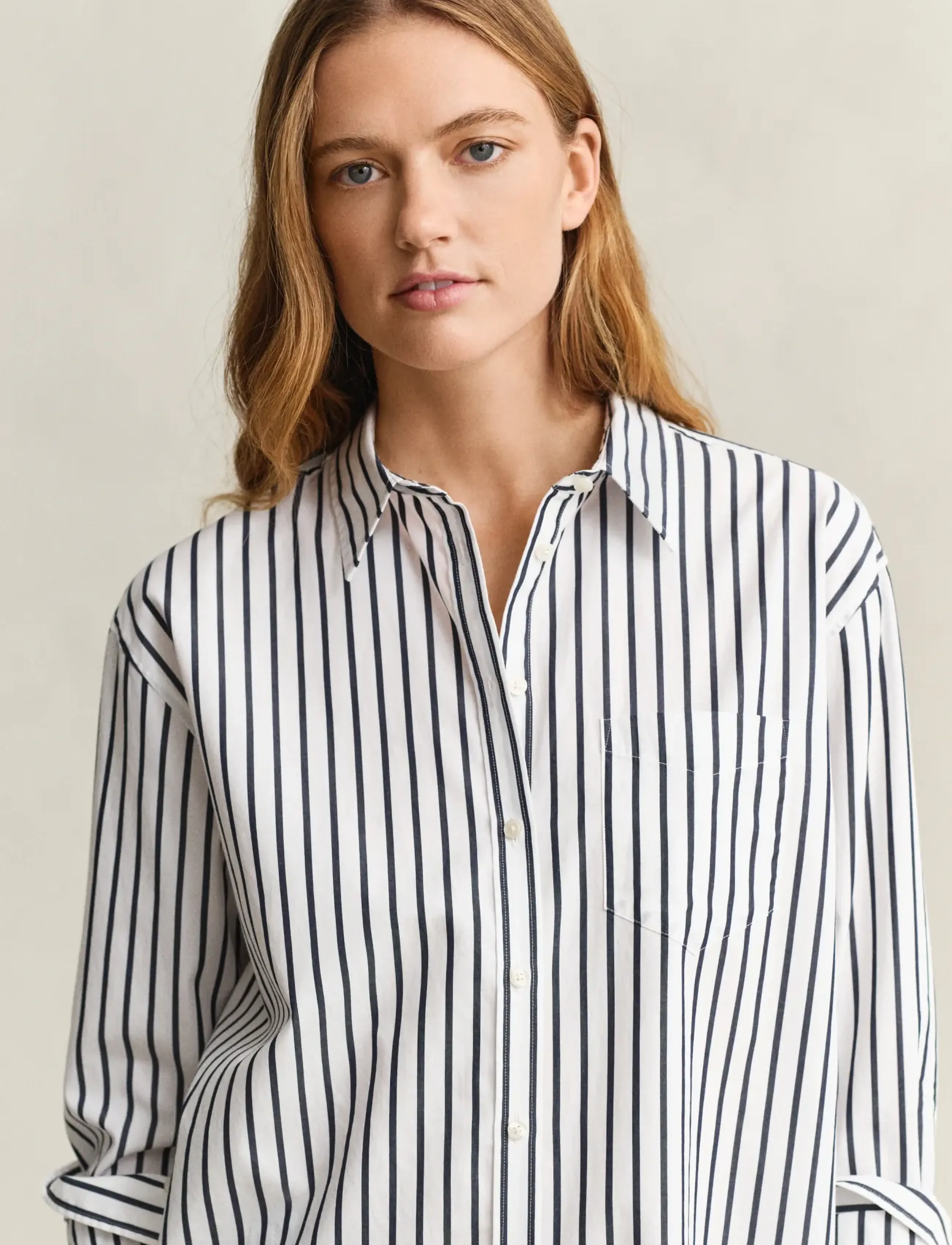 Gant - REL CLASSIC POPLIN STRIPED SHIRT - langærmede skjorter - evening blue - 4