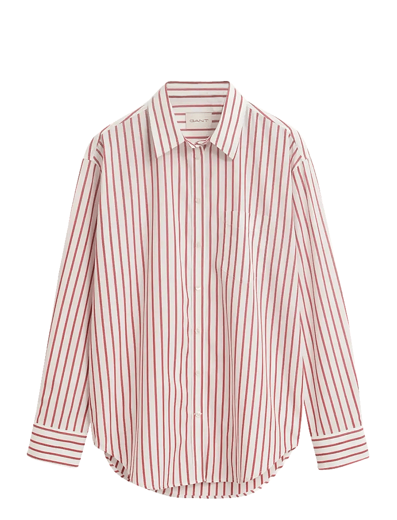 GANT - REL CLASSIC POPLIN STRIPED SHIRT - long-sleeved shirts - modern rust - 1