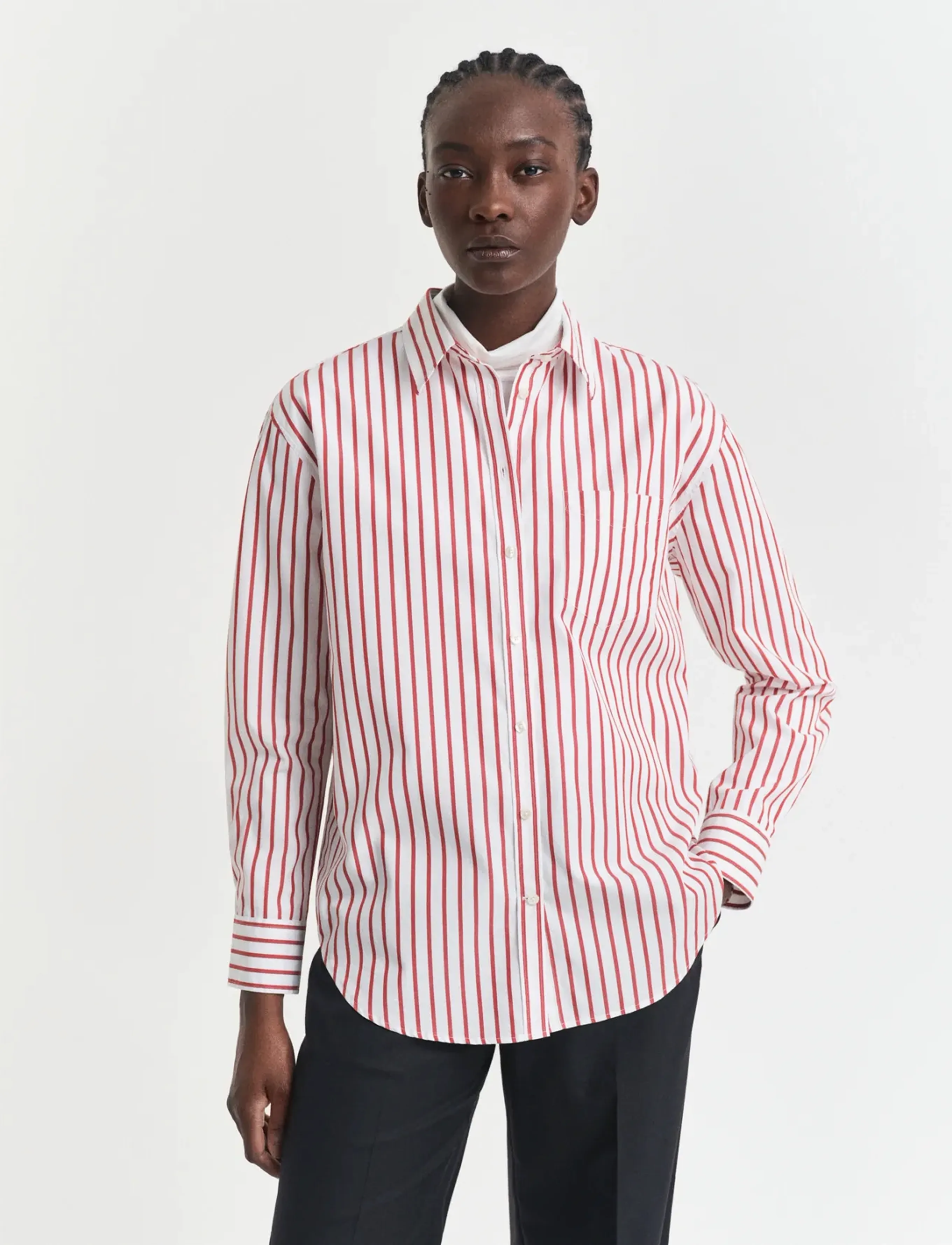 GANT REL CLASSIC POPLIN STRIPED SHIRT - Shirts - MODERN RUST / brown