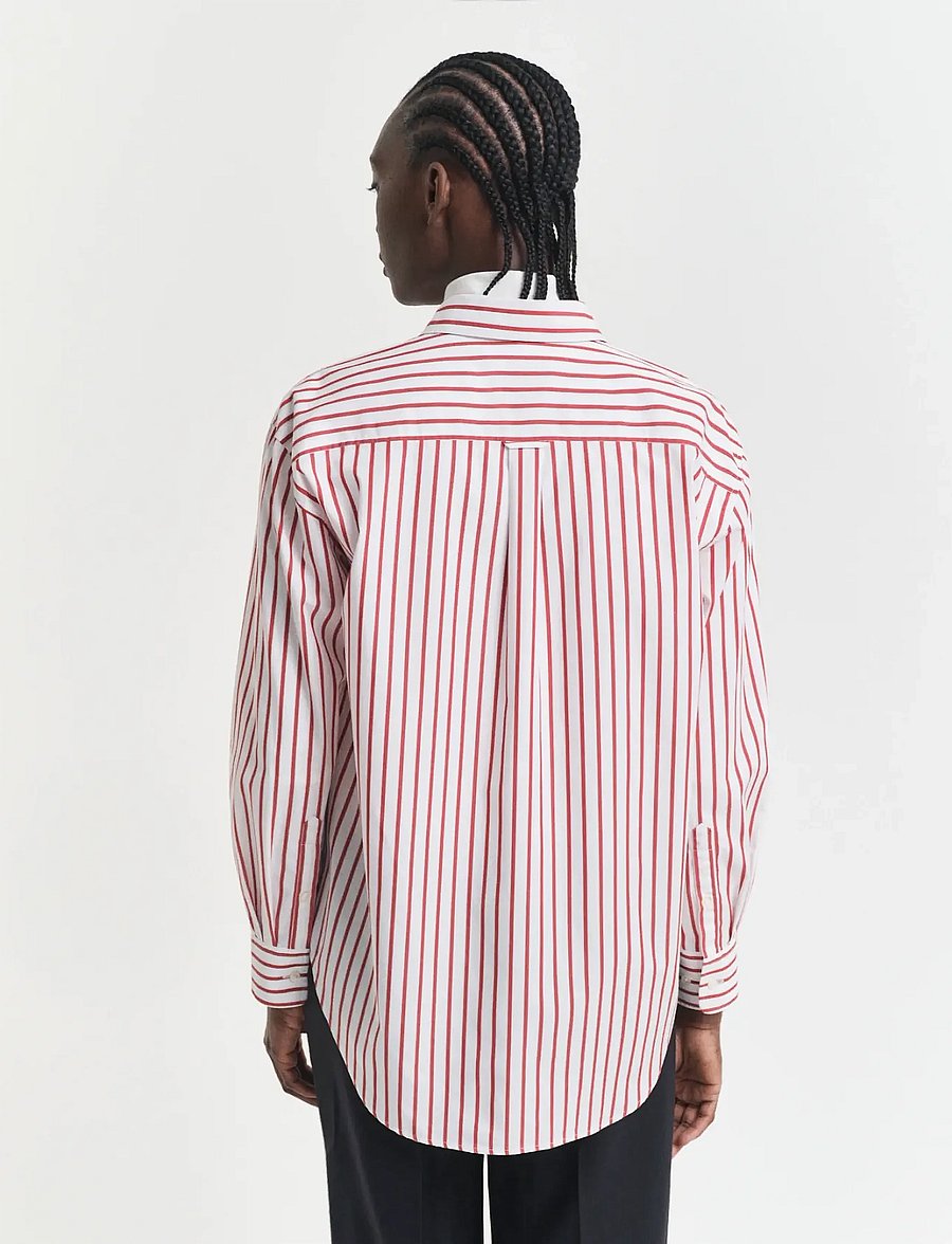 Gant - REL CLASSIC POPLIN STRIPED SHIRT - langærmede skjorter - modern rust - 4