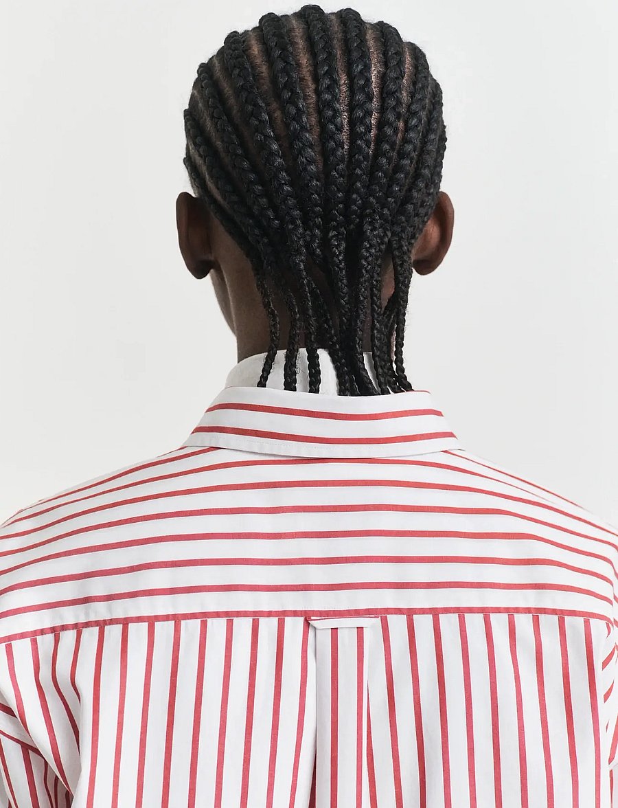 Gant - REL CLASSIC POPLIN STRIPED SHIRT - langærmede skjorter - modern rust - 5