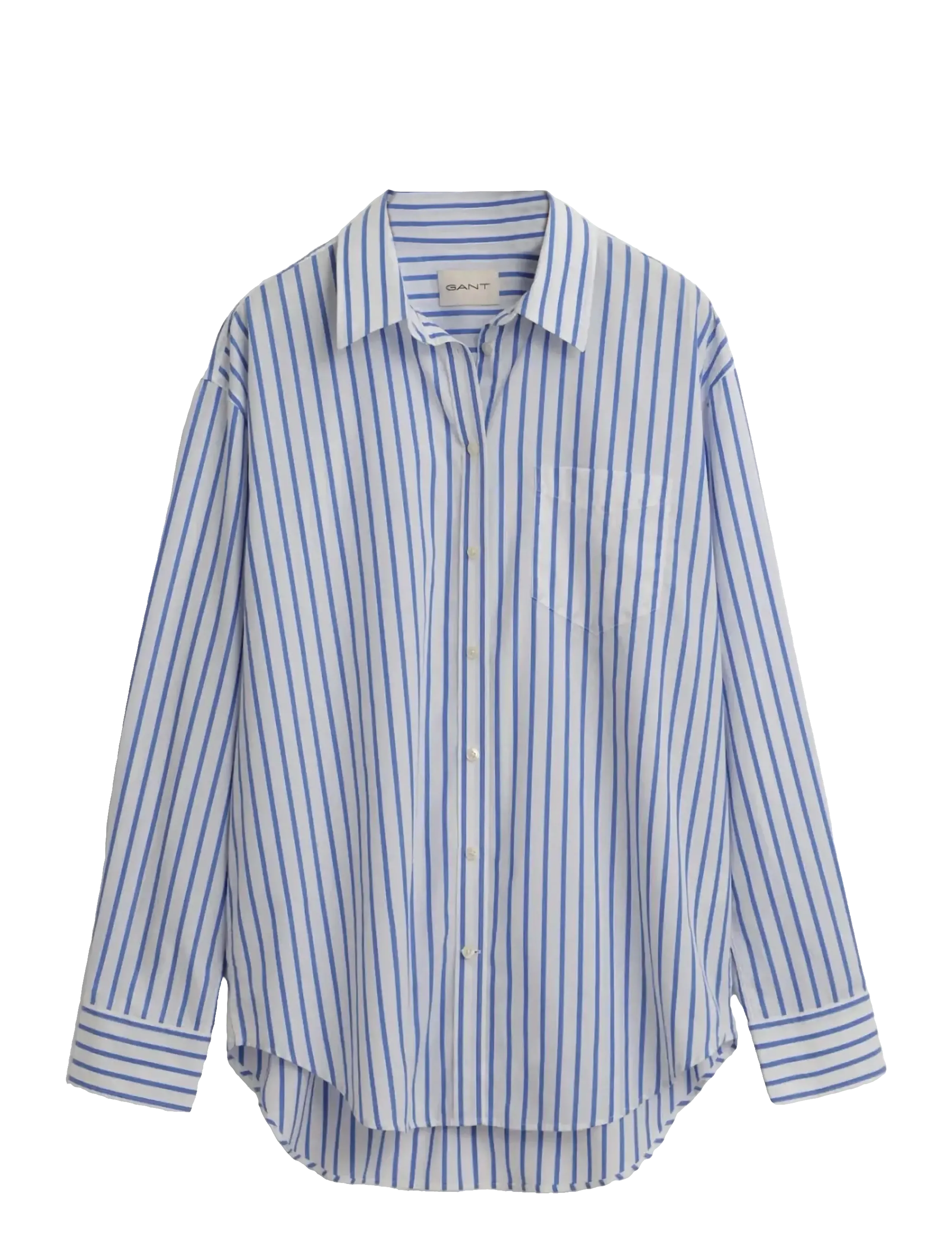 GANT Rel Klassisch Poplin Gestreift Shirt Blau - 42 - Damen