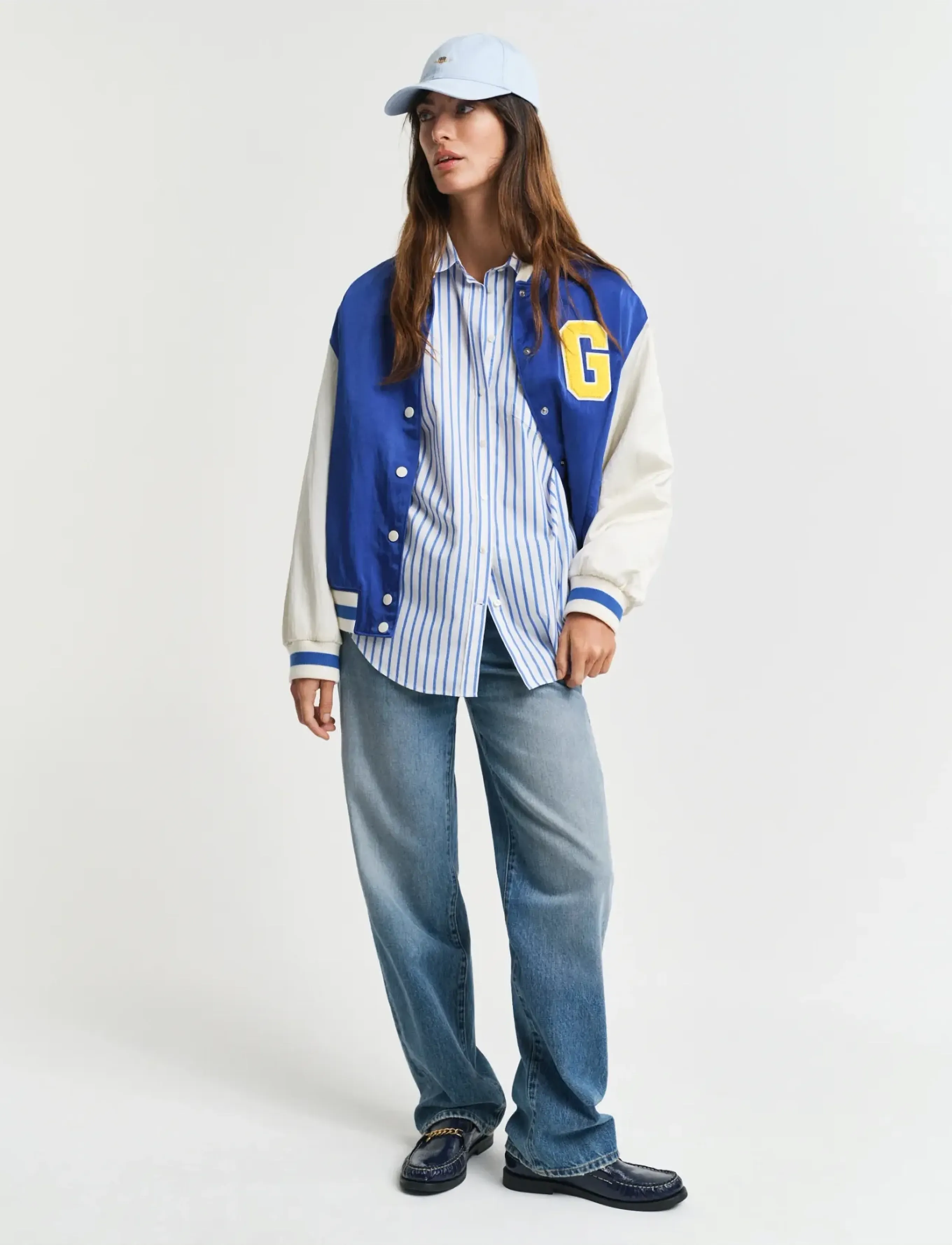 Gant - REL CLASSIC POPLIN STRIPED SHIRT - langærmede skjorter - perfect blue - 4