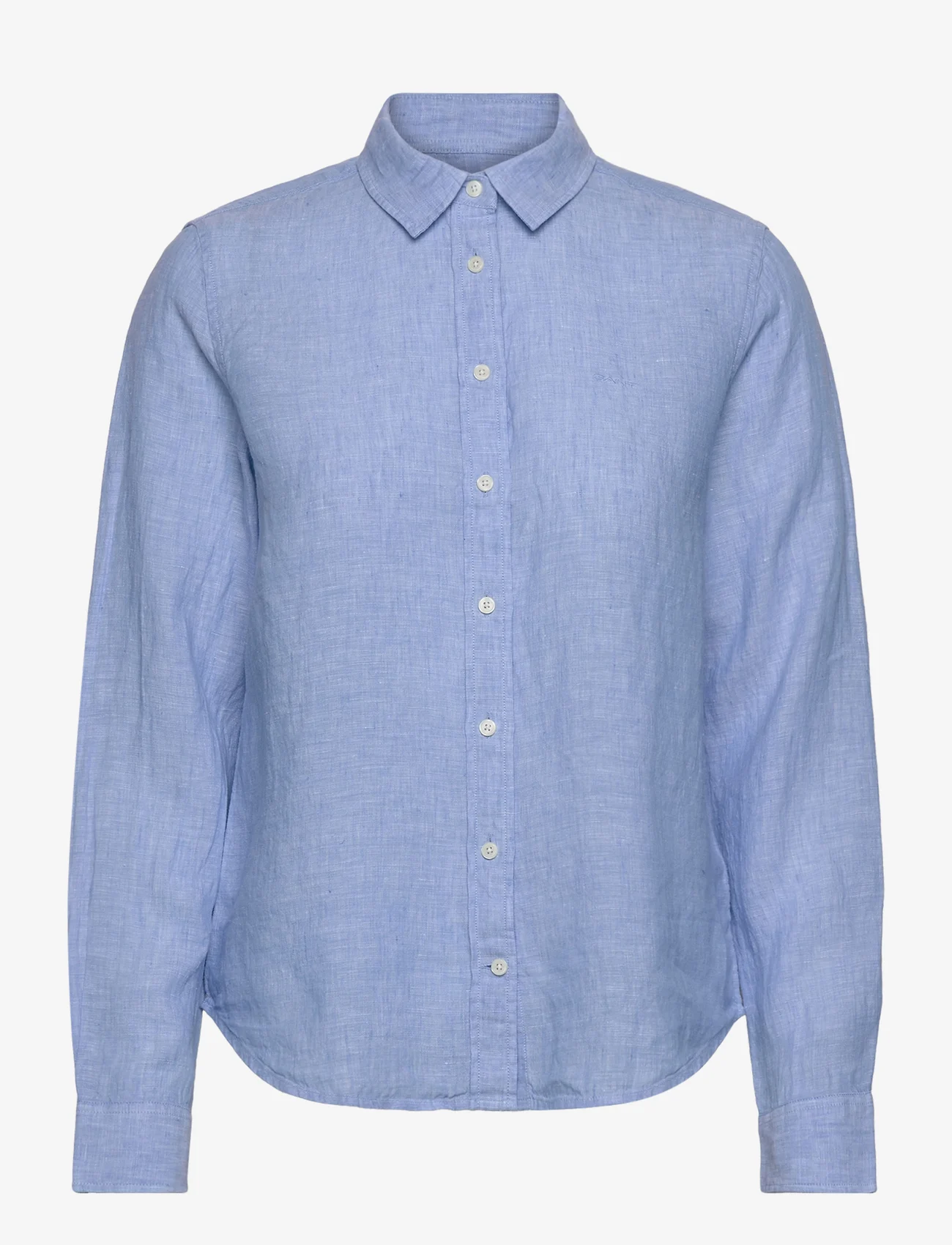 GANT - REG LINEN CHAMBRAY SHIRT - koszule lniane - gentle blue - 0