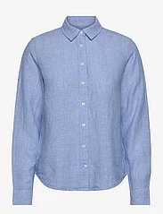 GANT - REG LINEN CHAMBRAY SHIRT - linneskjortor - gentle blue - 0