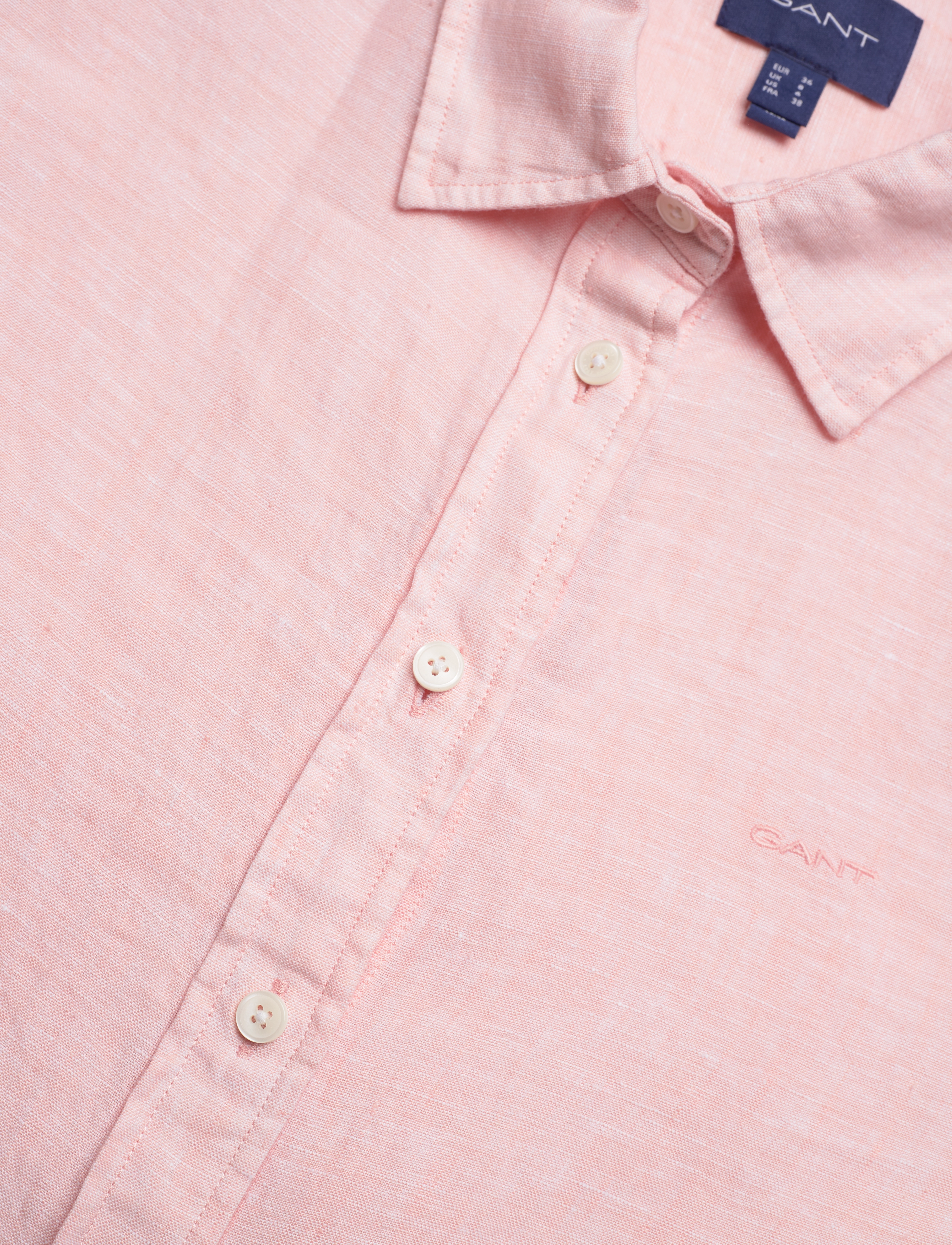 GANT - REG LINEN CHAMBRAY SHIRT - guava orange - 2