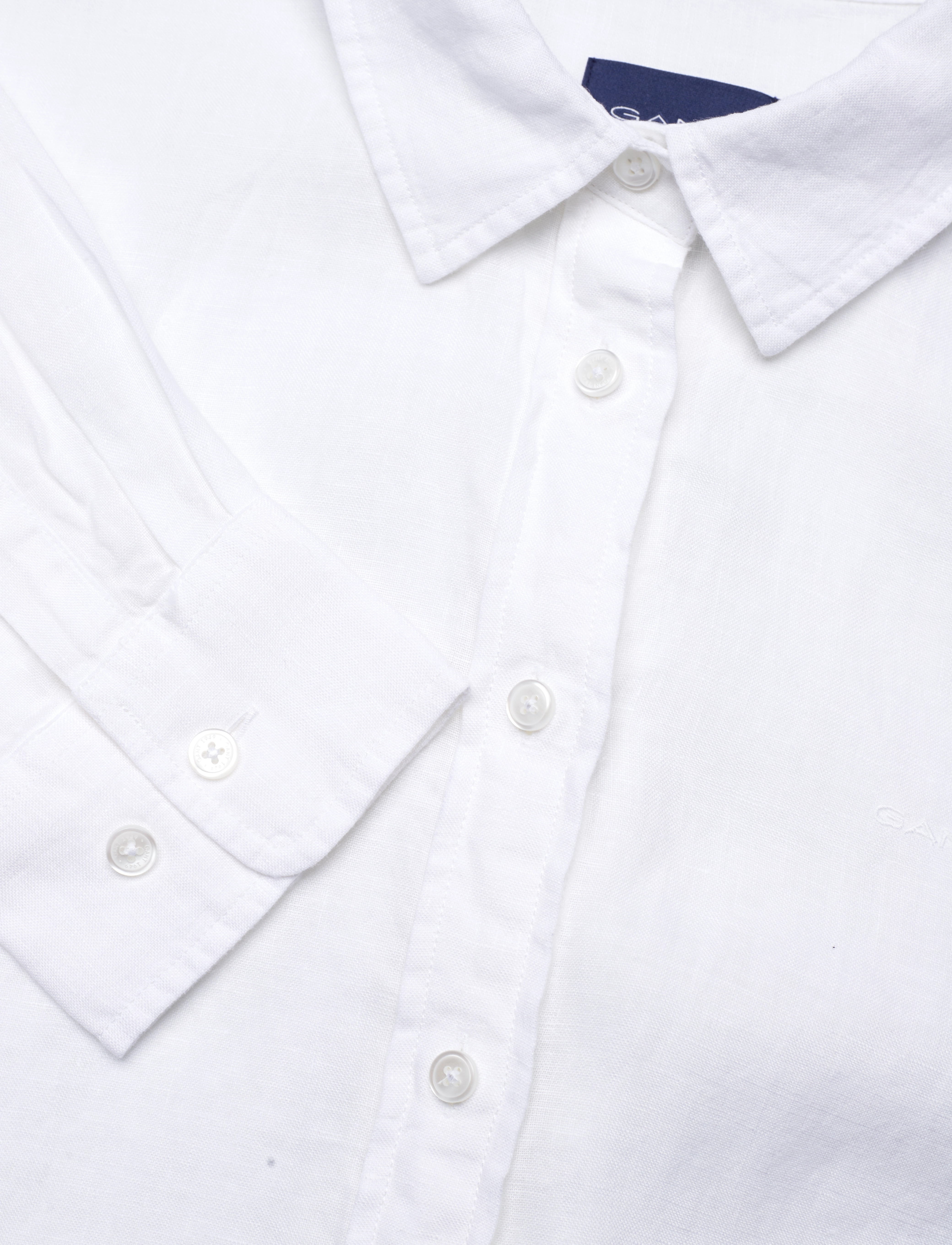 GANT - REG LINEN CHAMBRAY SHIRT - white - 2