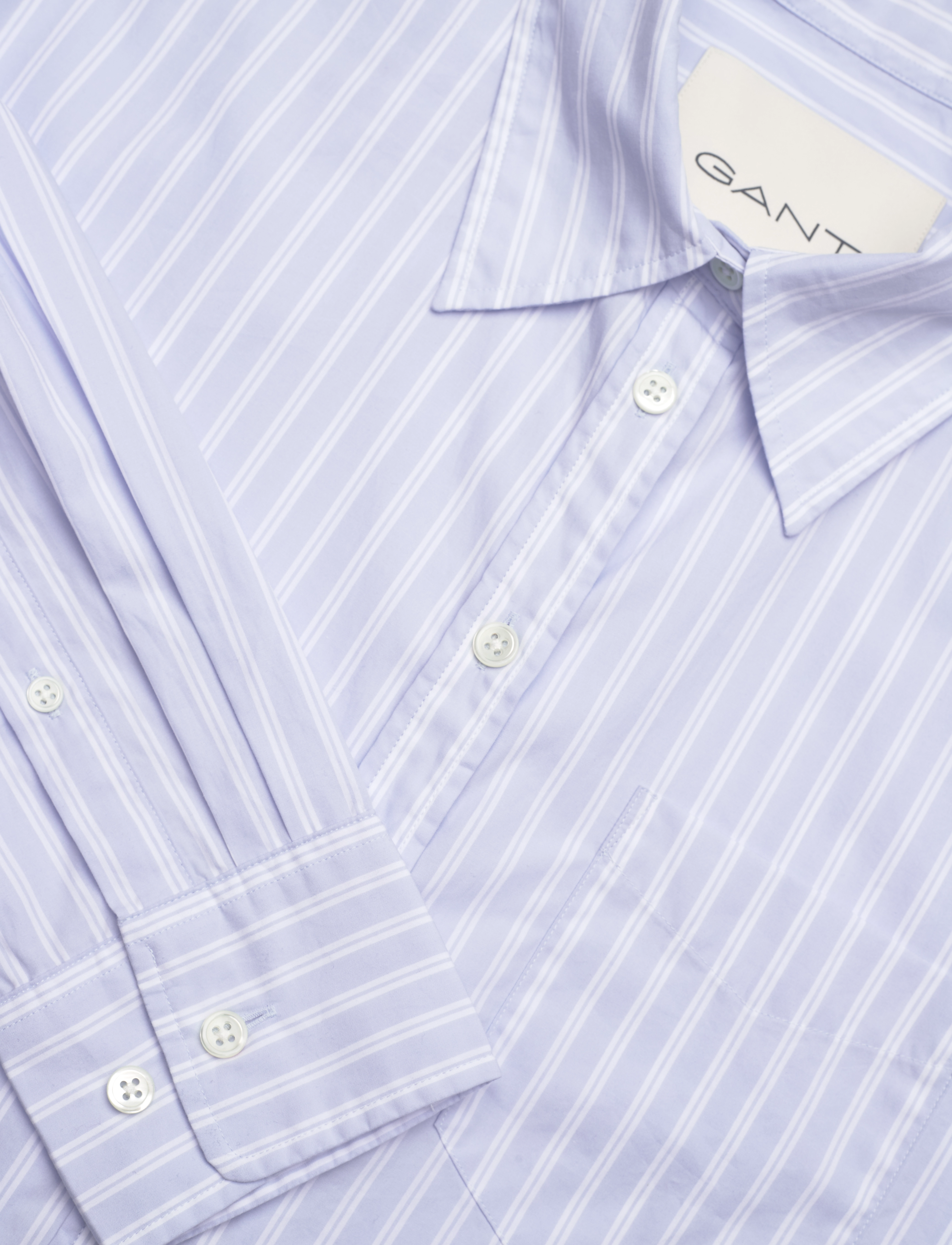 GANT - REL STRIPED POPLIN SHIRT - light blue - 2