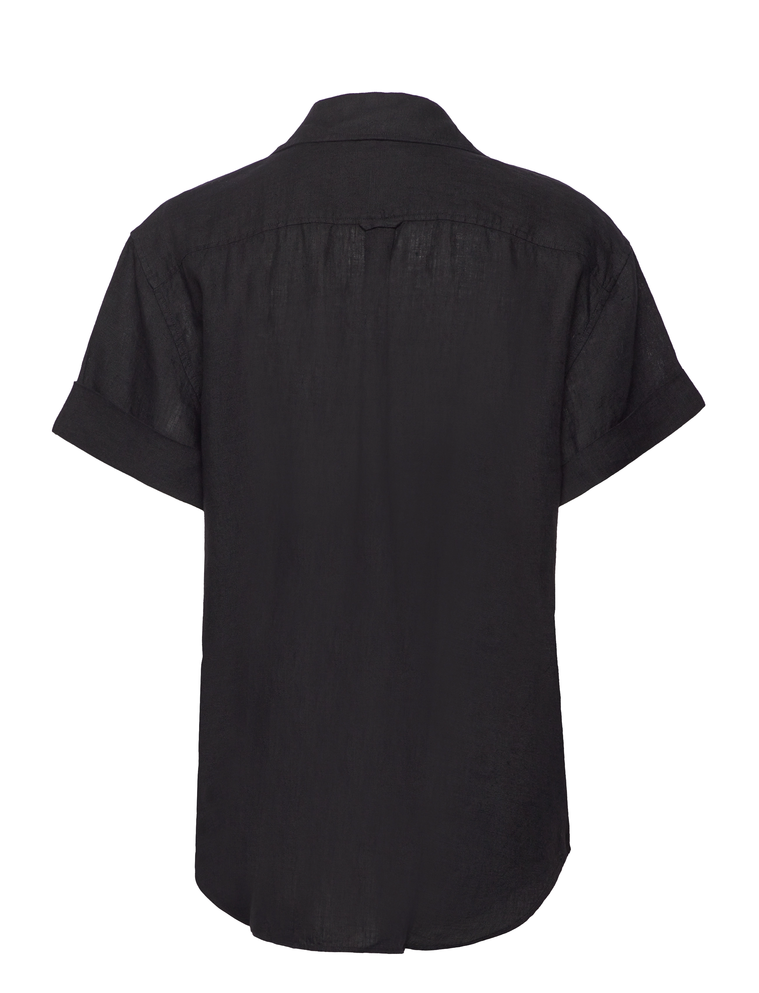 Gant - REL LINEN POPOVER SS SHIRT - linen shirts - ebony black - 2