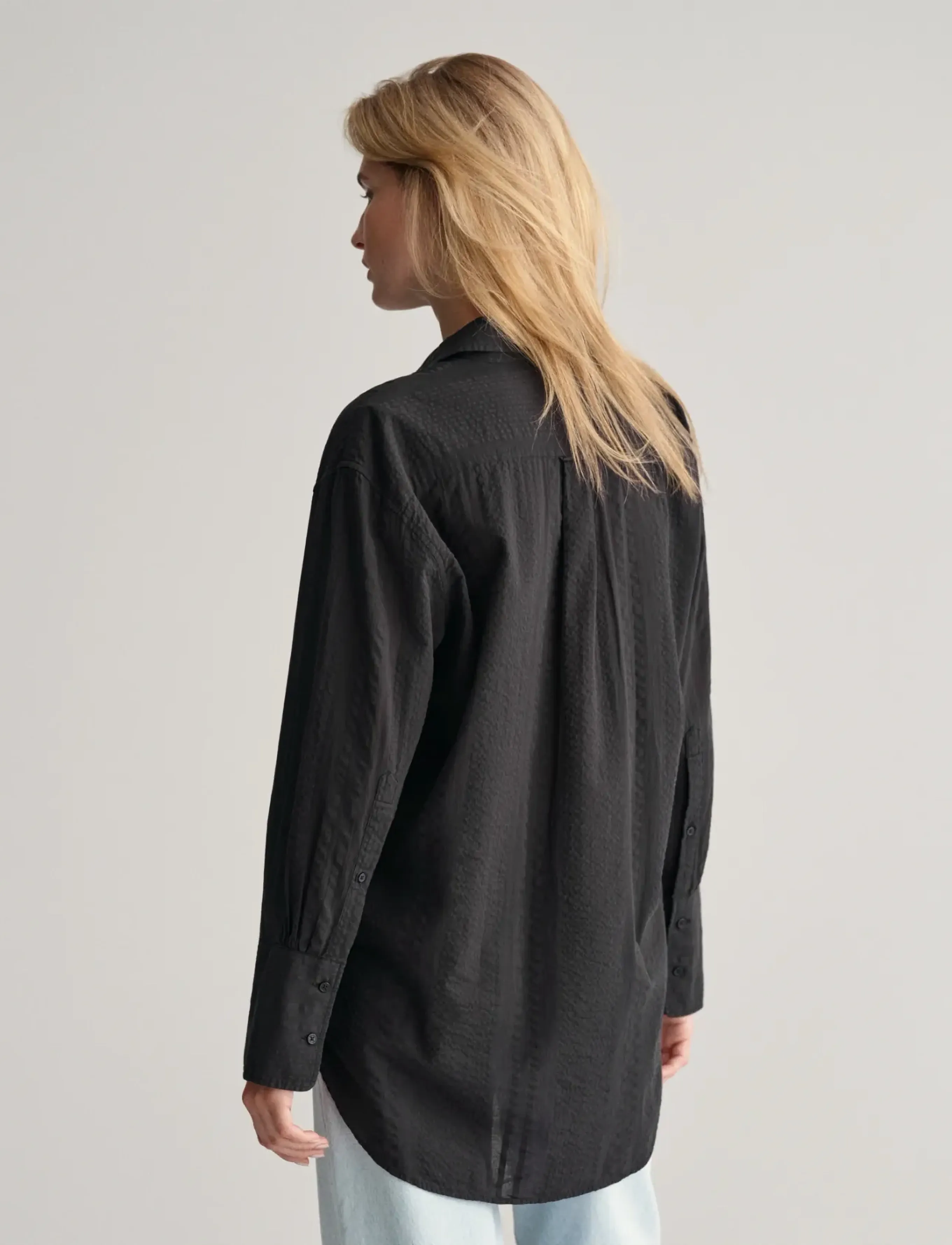 Gant - REL SEERSUCKER STRIPE SHIRT - black - 3