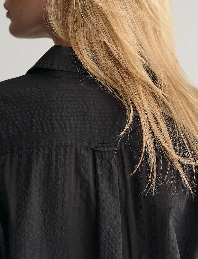 GANT - REL SEERSUCKER STRIPE SHIRT - long-sleeved shirts - black - 4