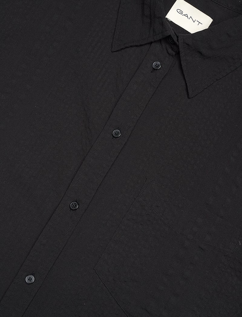 GANT - REL SEERSUCKER STRIPE SHIRT - langærmede skjorter - black - 2