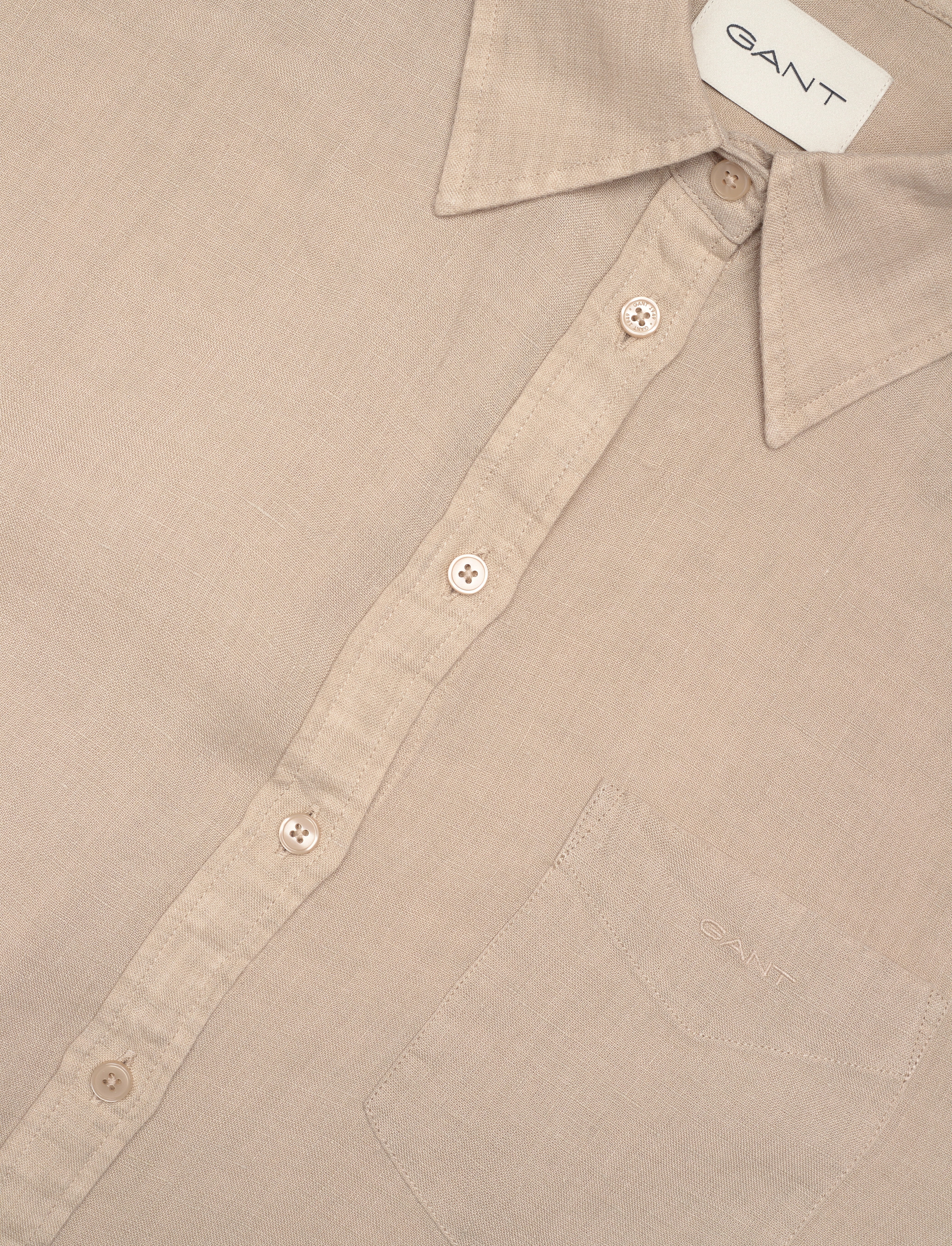 GANT - REL LINEN SHIRT - dry sand - 2