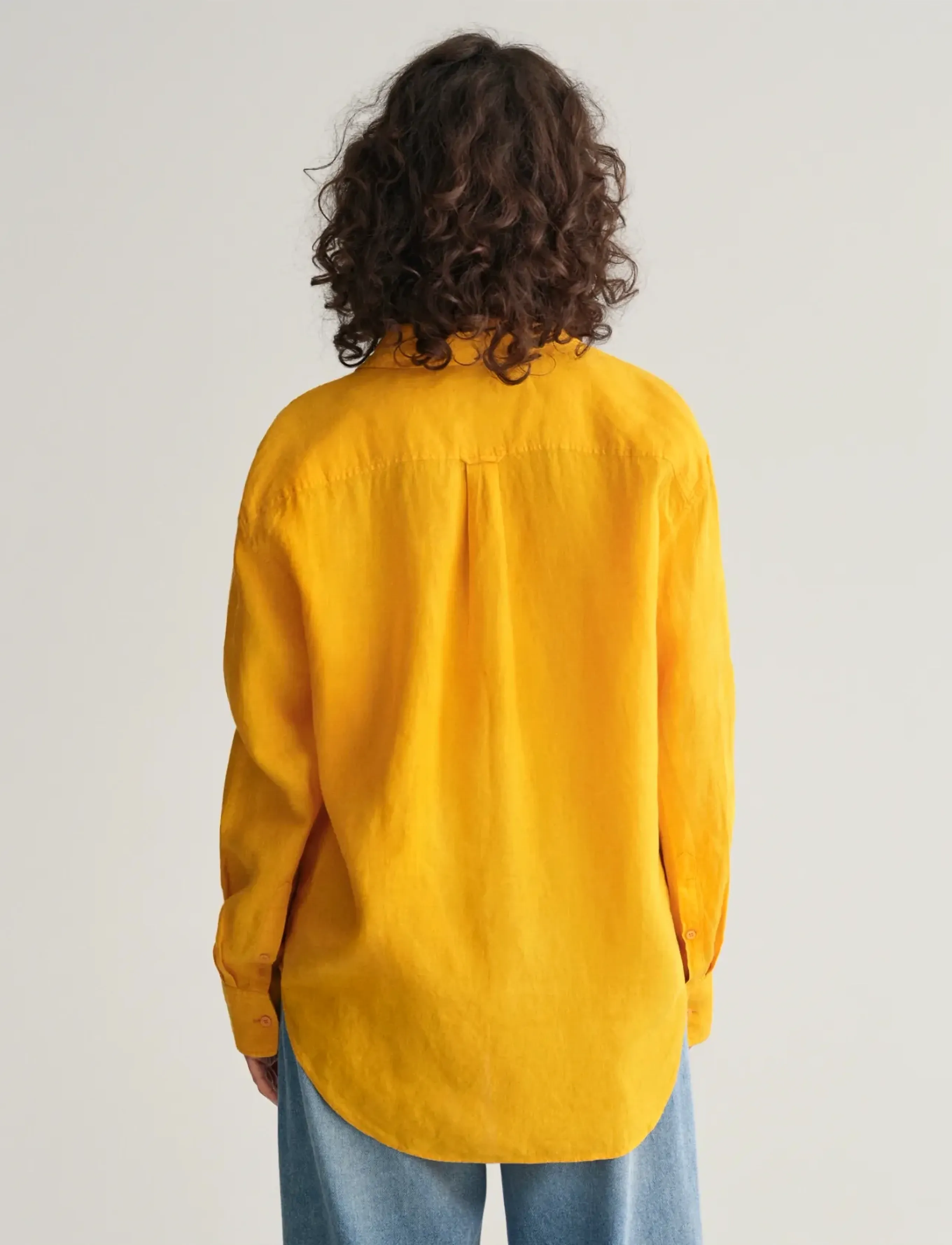 GANT - REL LINEN SHIRT - medal yellow - 3