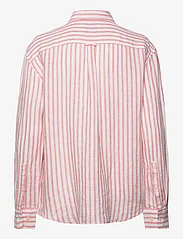 GANT - REL STRIPED LINEN SHIRT - hørskjorter - peachy pink - 1